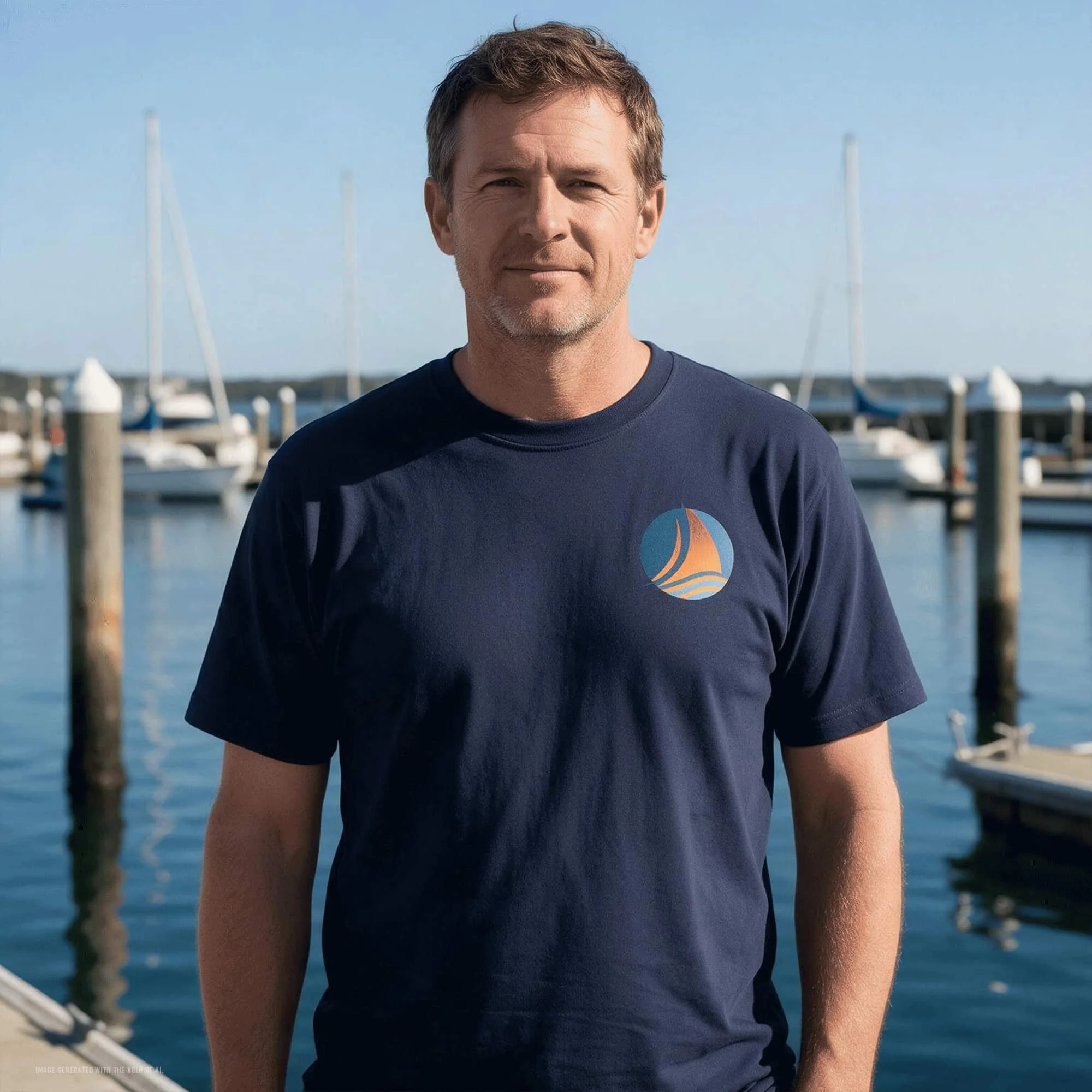 Sunset Sailboat PosiCharge Strive Tee