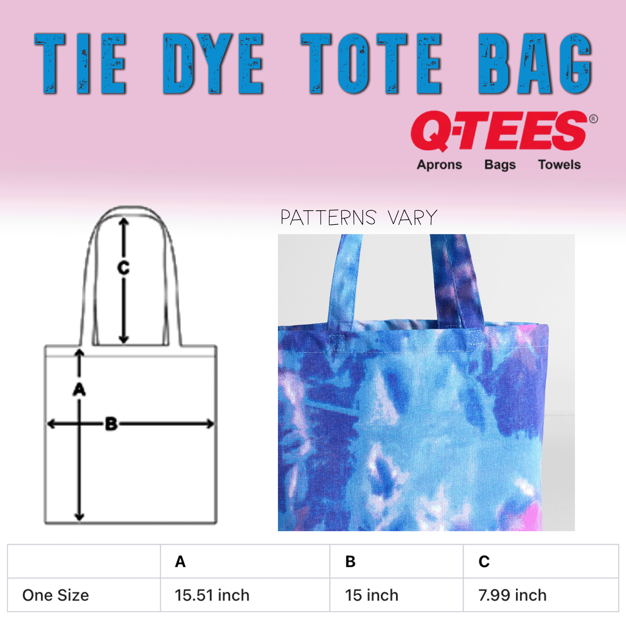 Dog Tie Dye Tote Bag
