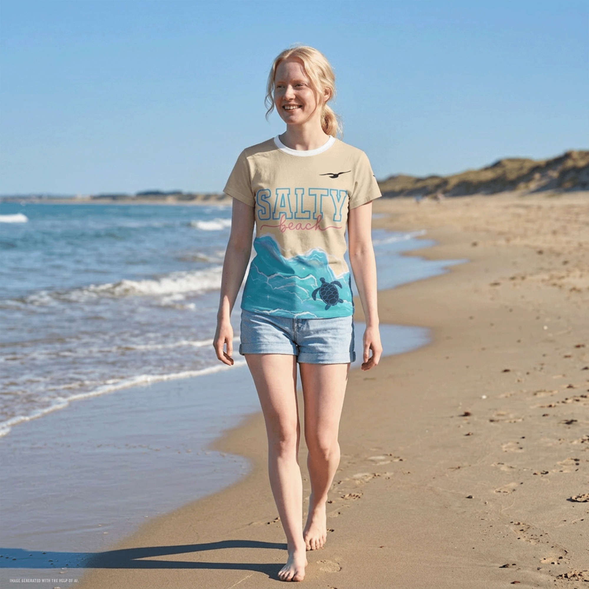 Women's Salty Beach Lightweight Tee