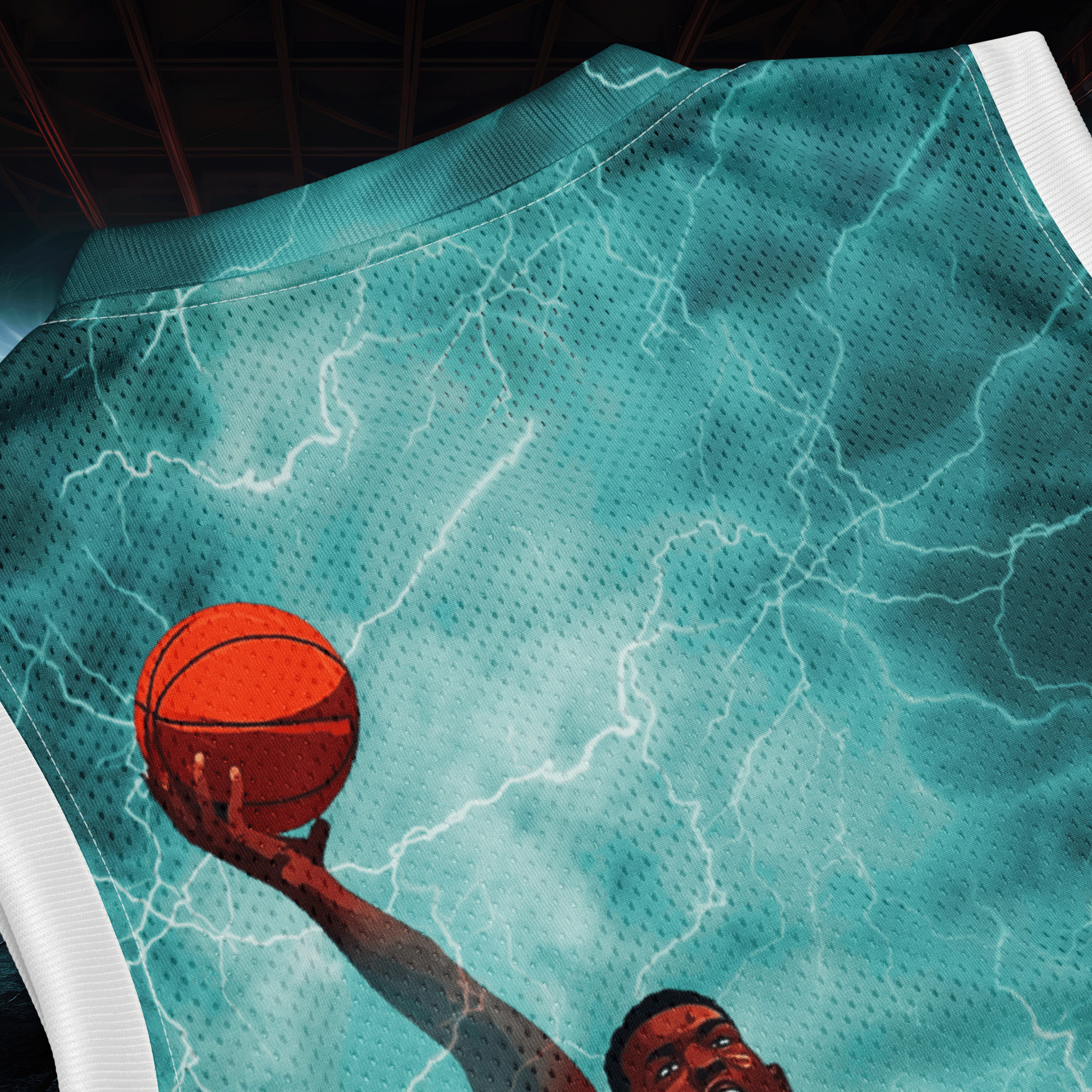 Basketball Dunking Cloud Design Jersey