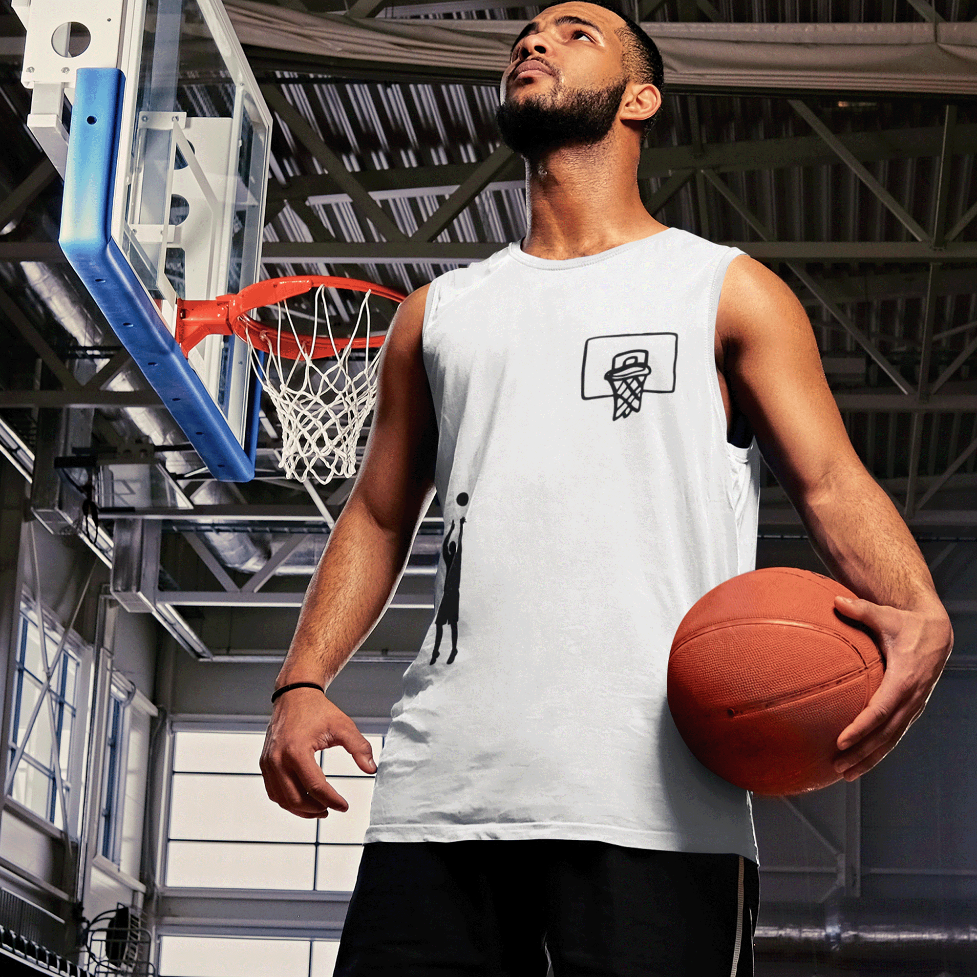 Mens Basketball Muscle T-Shirt