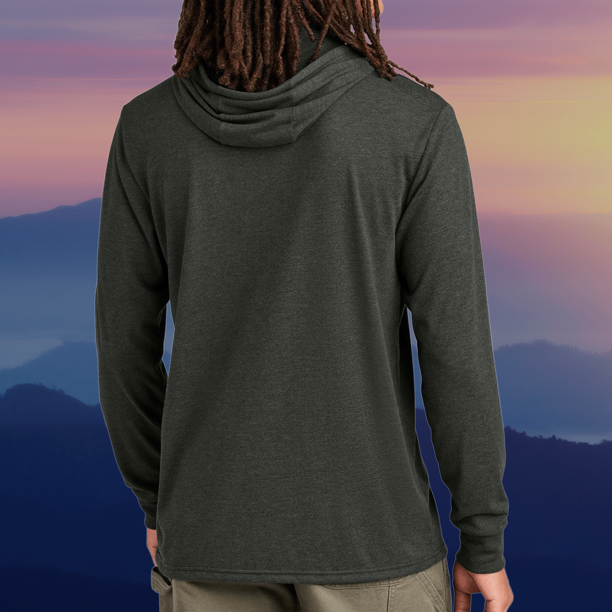 Climber Silhouette Unisex Tri-Blend Eco-friendly Hoodie Tee