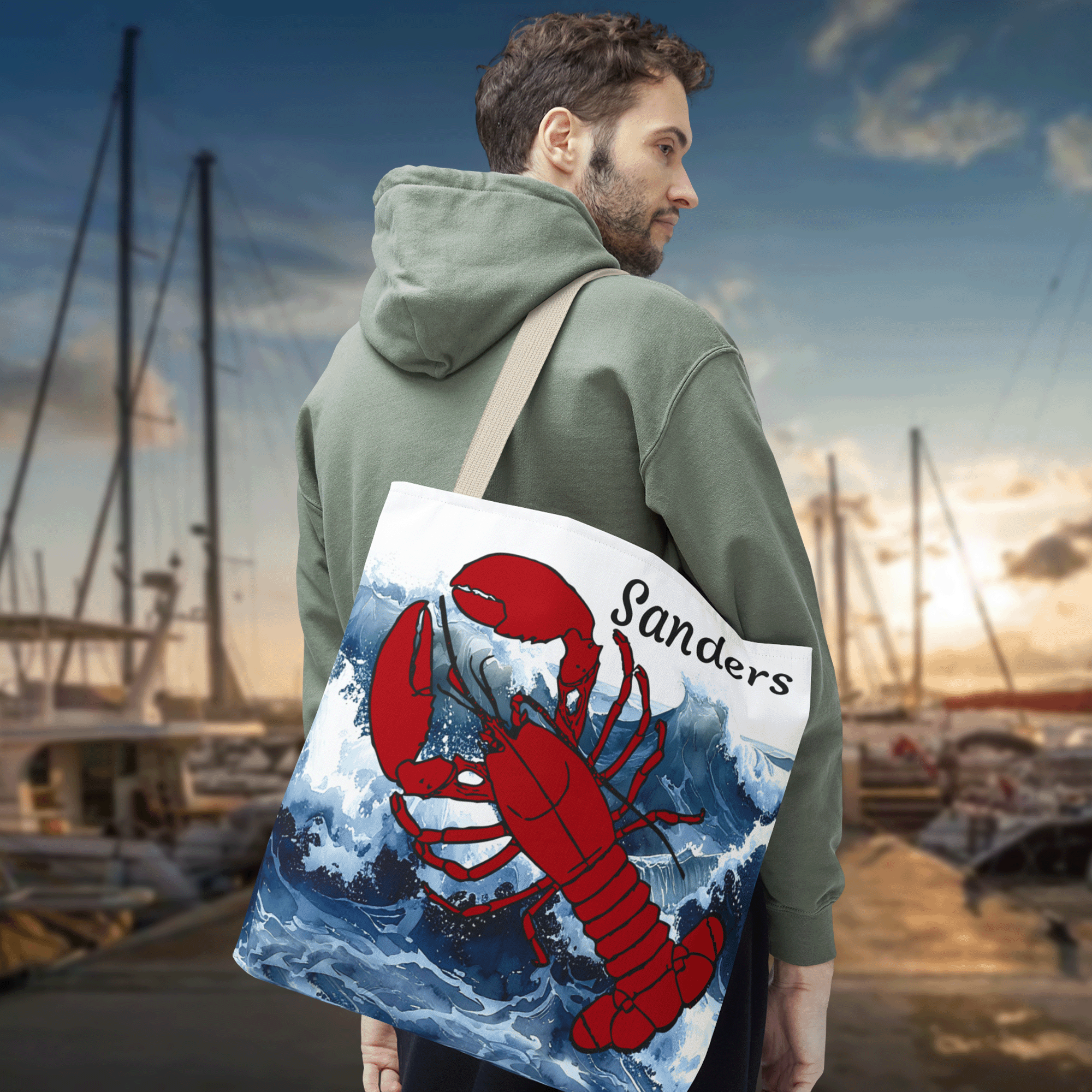 Lobster Ocean Beach Boating Tote Bag