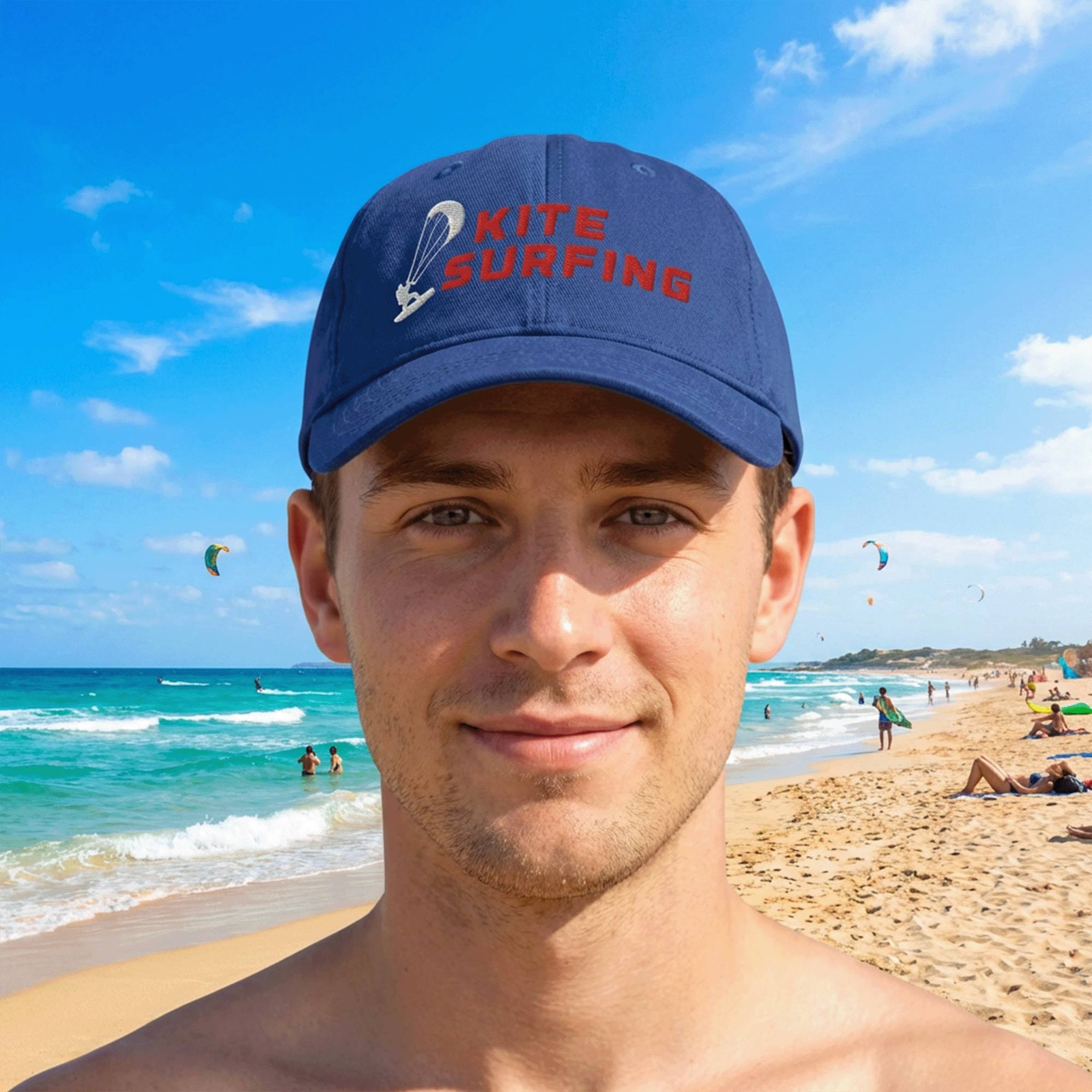 Embroidered Kitesurfing Low-profile Cap