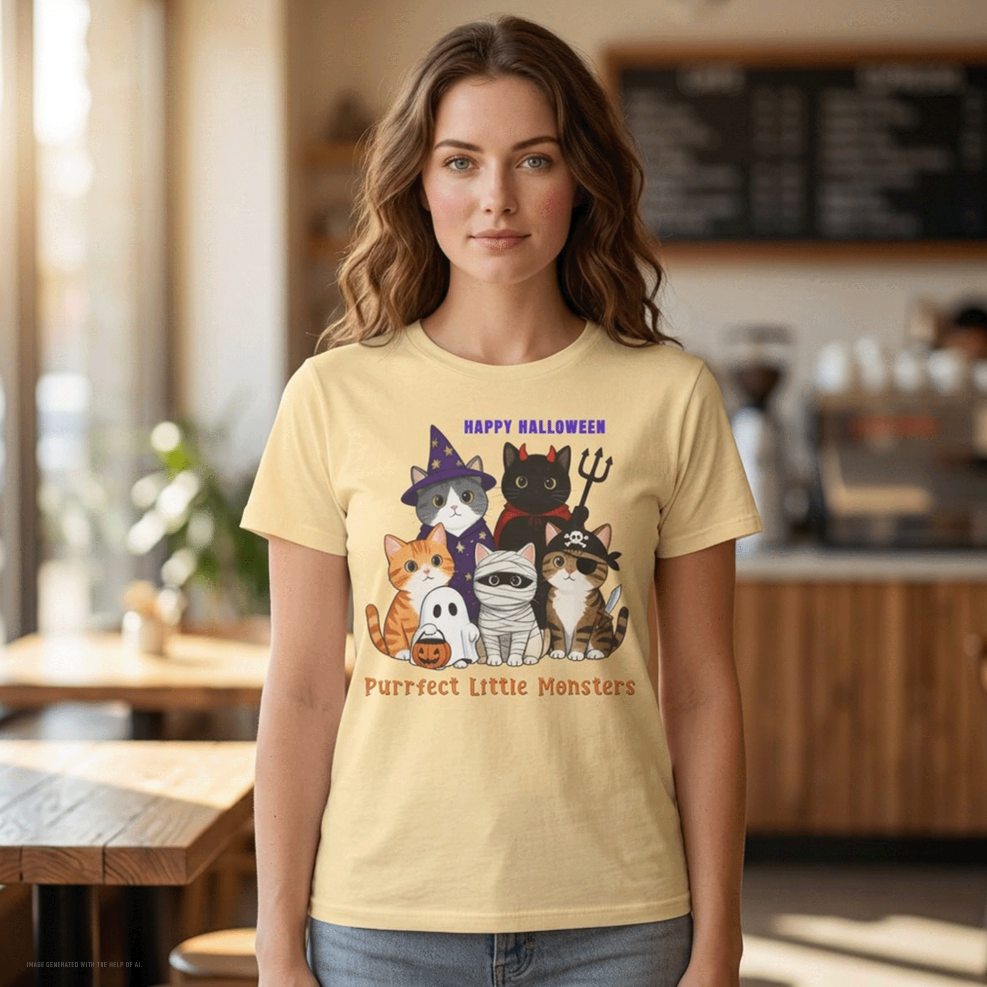 Halloween Cats in Costume T-Shirt