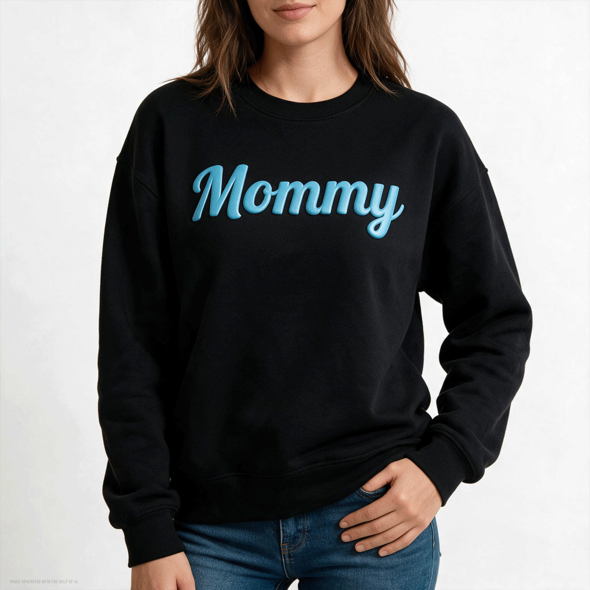 Custom Name or Text Adult Core Fleece Crewneck Sweatshirt