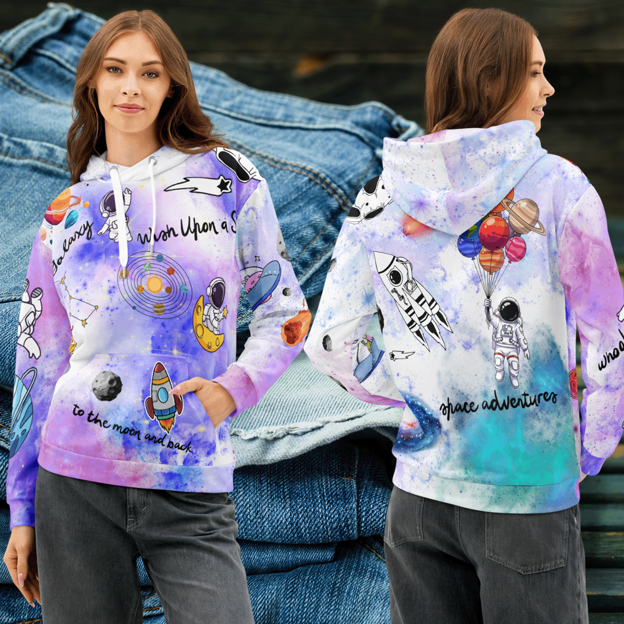 Space Themed Streetwear Hoodie