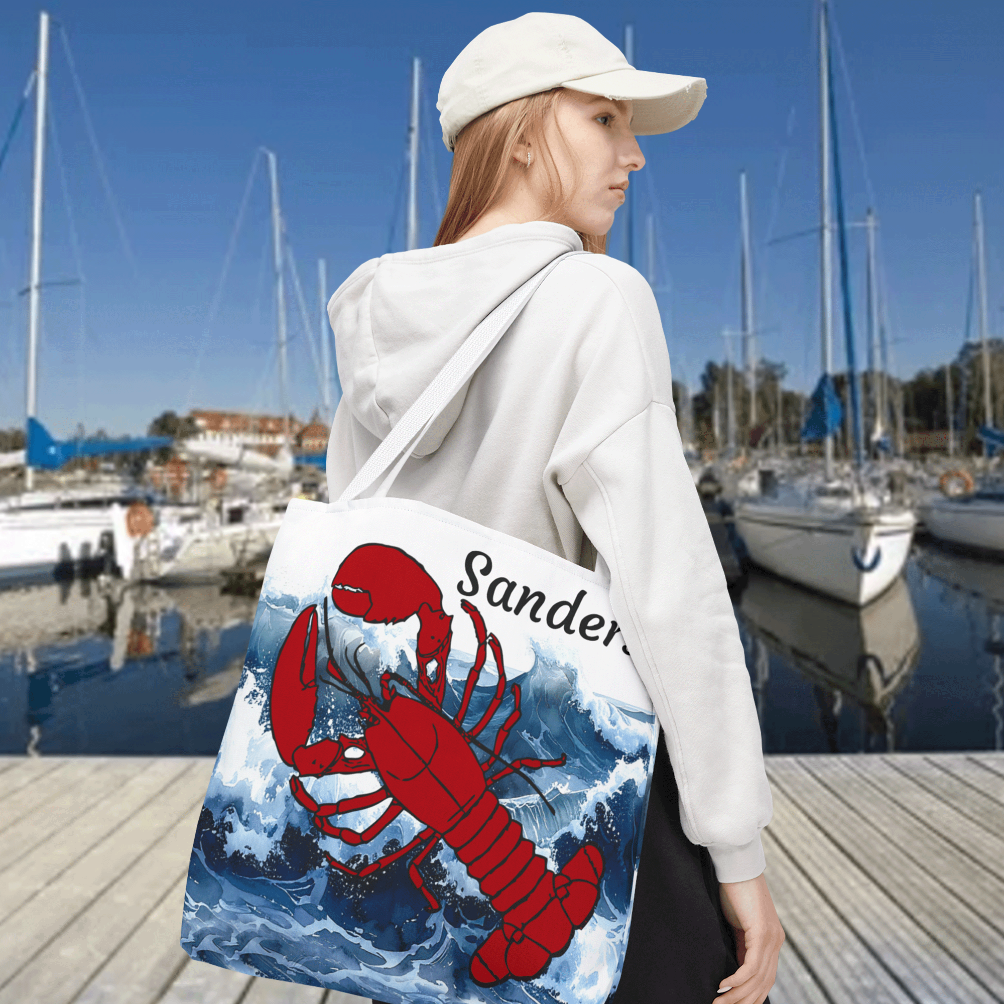 Lobster Ocean Beach Boating Tote Bag