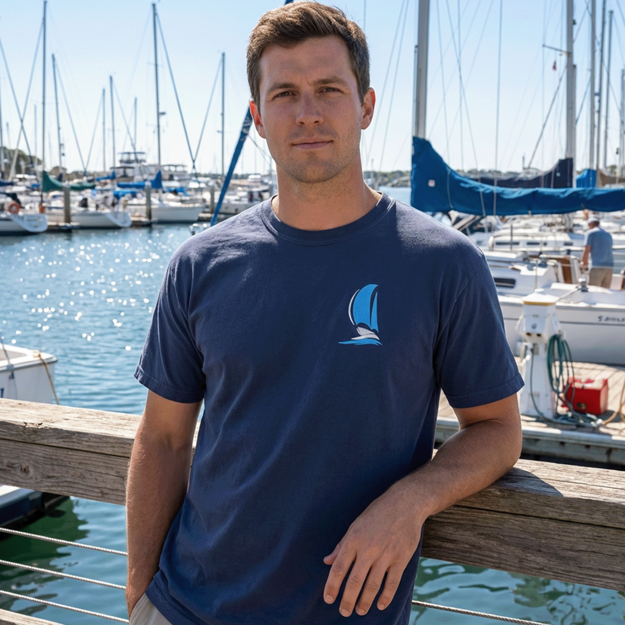 Embroidered Sailboat T-shirt