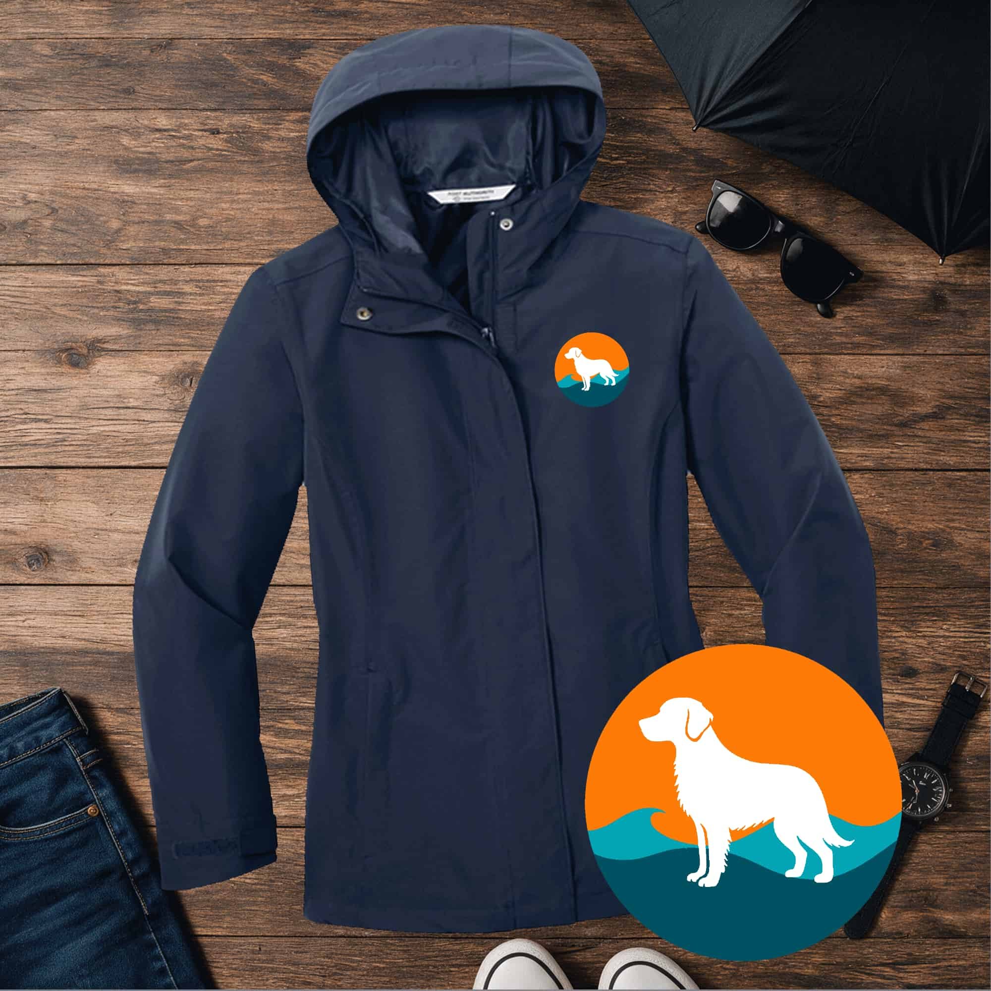 Women’s Dog Lover Rain Jacket