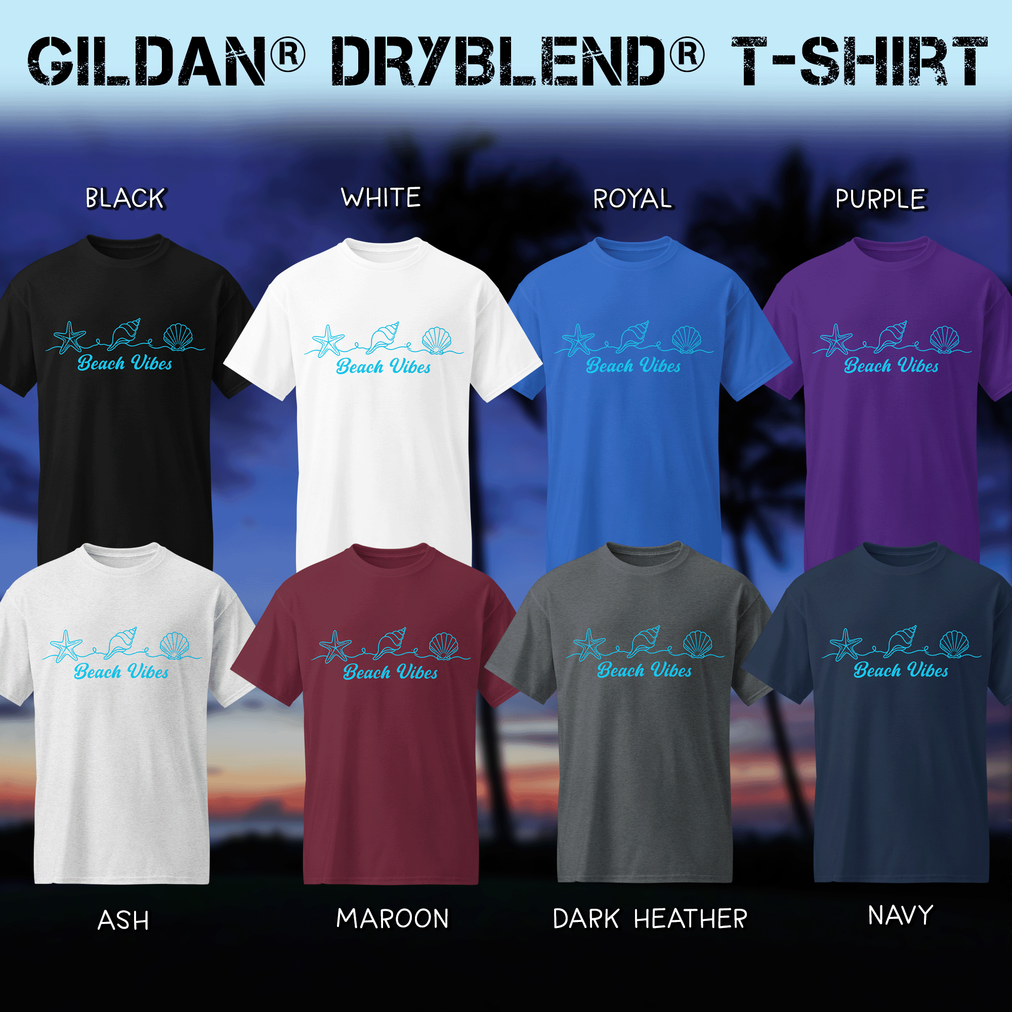 Beach Vibes Minimalist DryBlend® T-Shirt