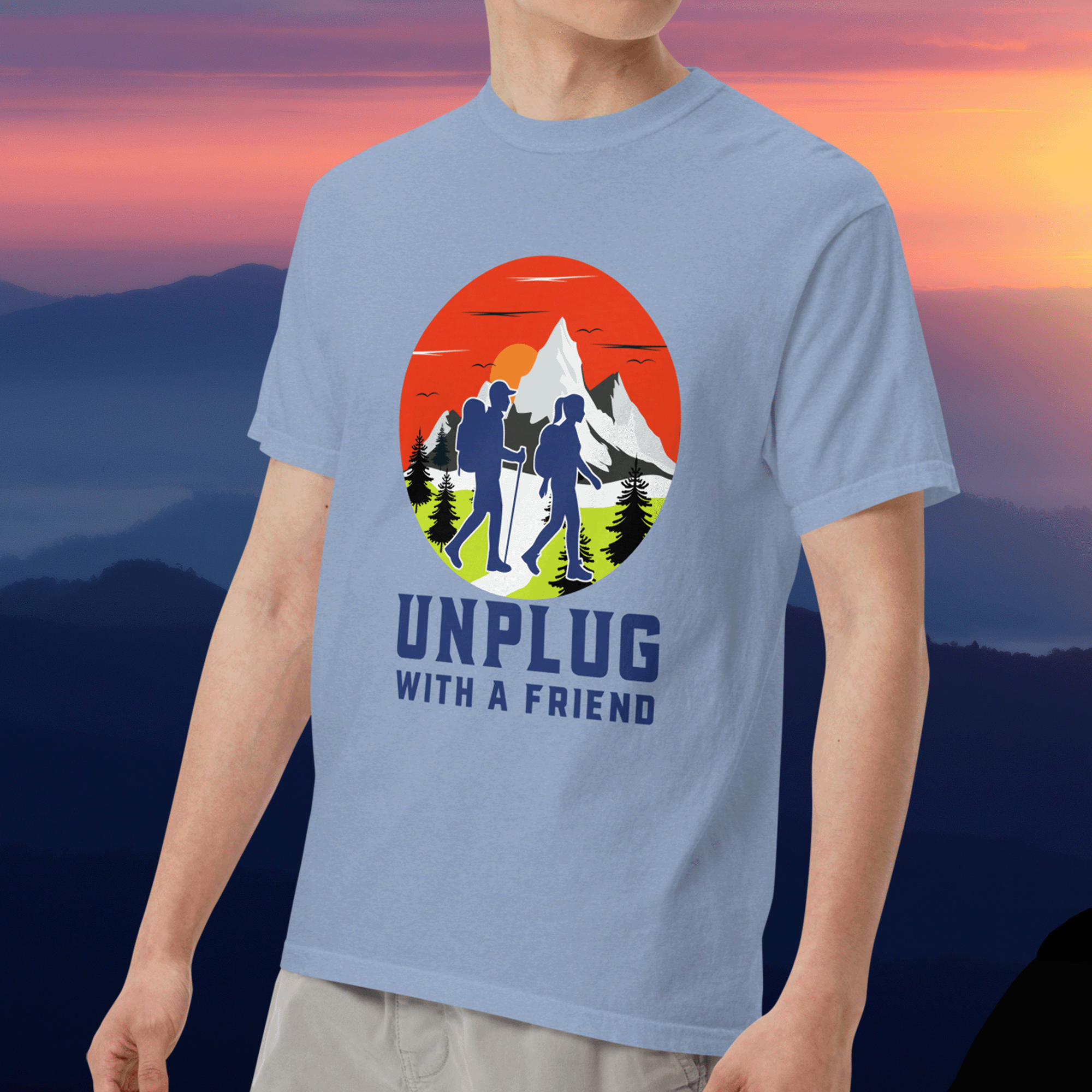 Unplug with a Friend Hiking T-shirt