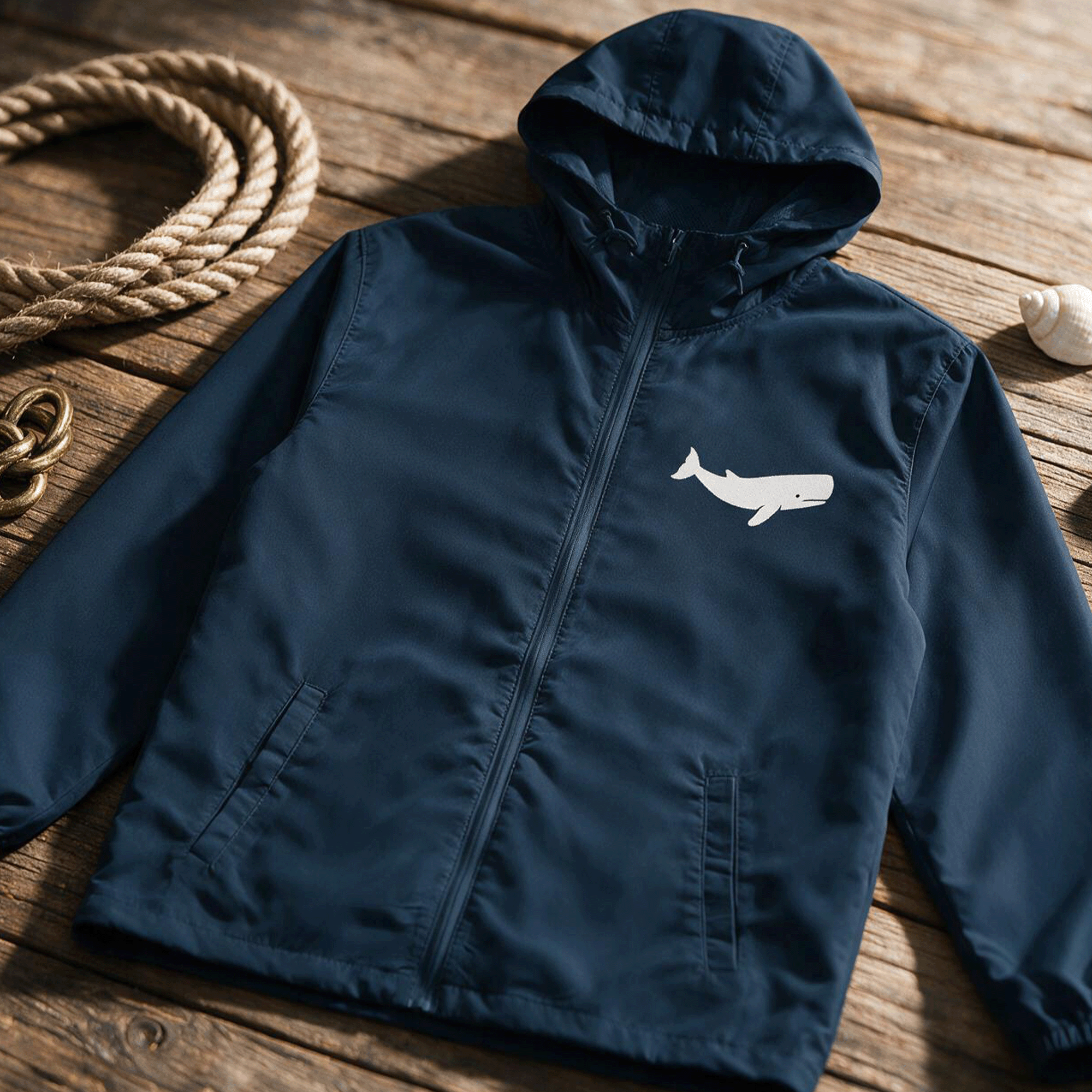 Whale Unisex Full-Zip Windbreaker Jacket