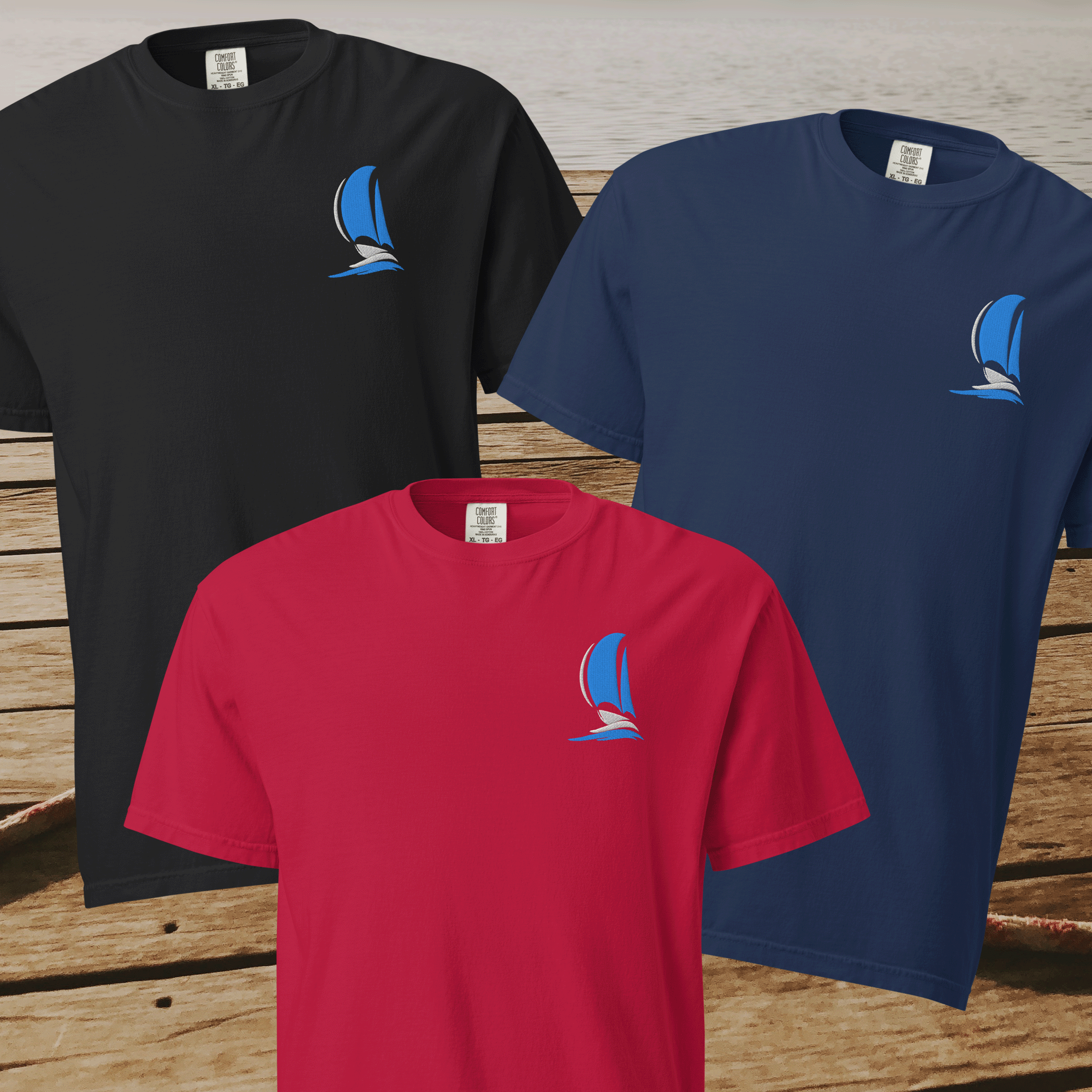 Embroidered Sailboat T-shirt