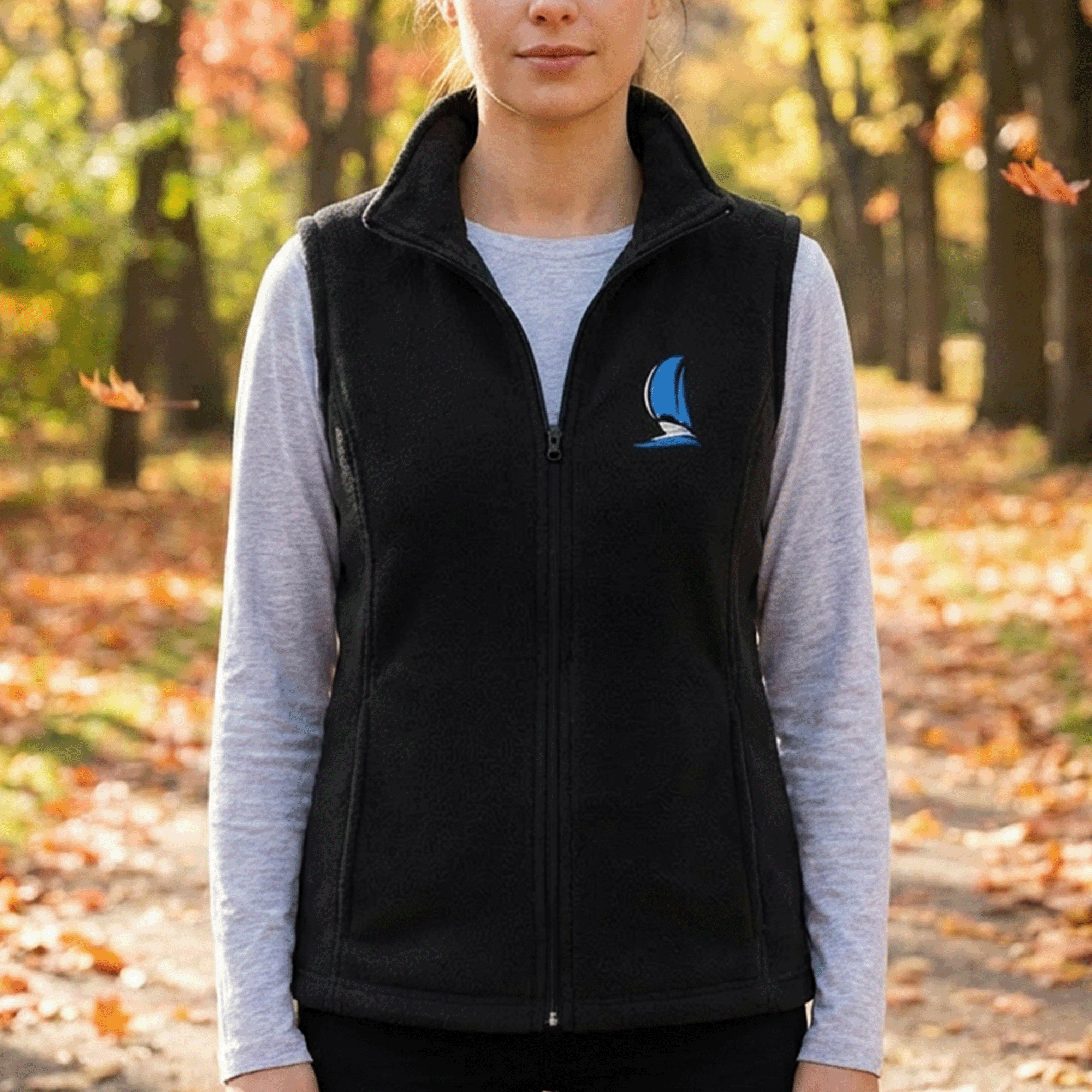 Embroidered Sailboat Women’s Columbia Fleece Vest