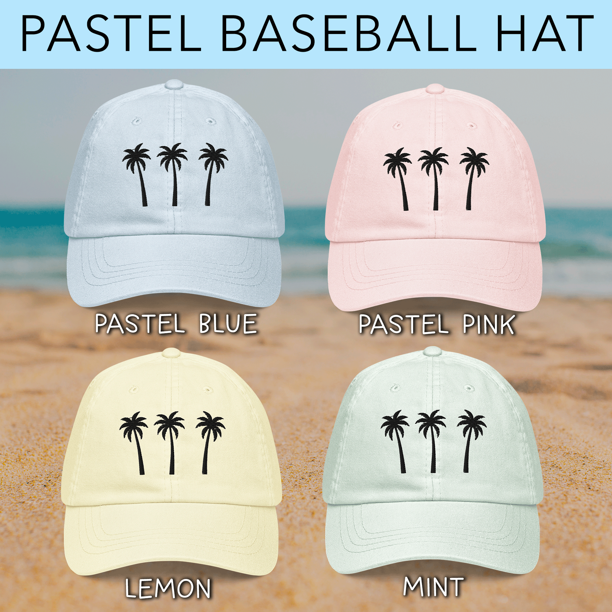 Pastel Palm Trees hat 2.png