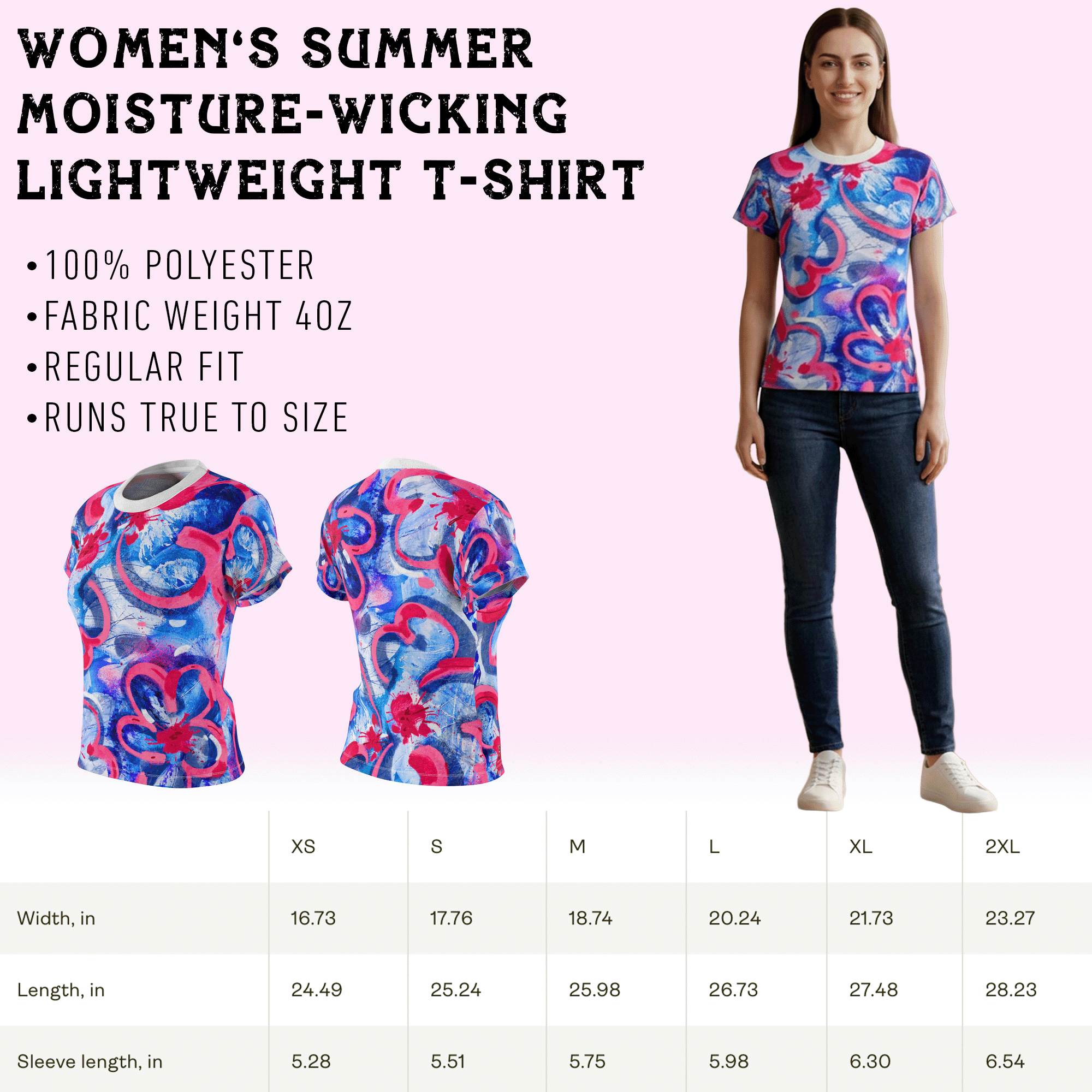 Women's Abstract Floral Watercolor Tee