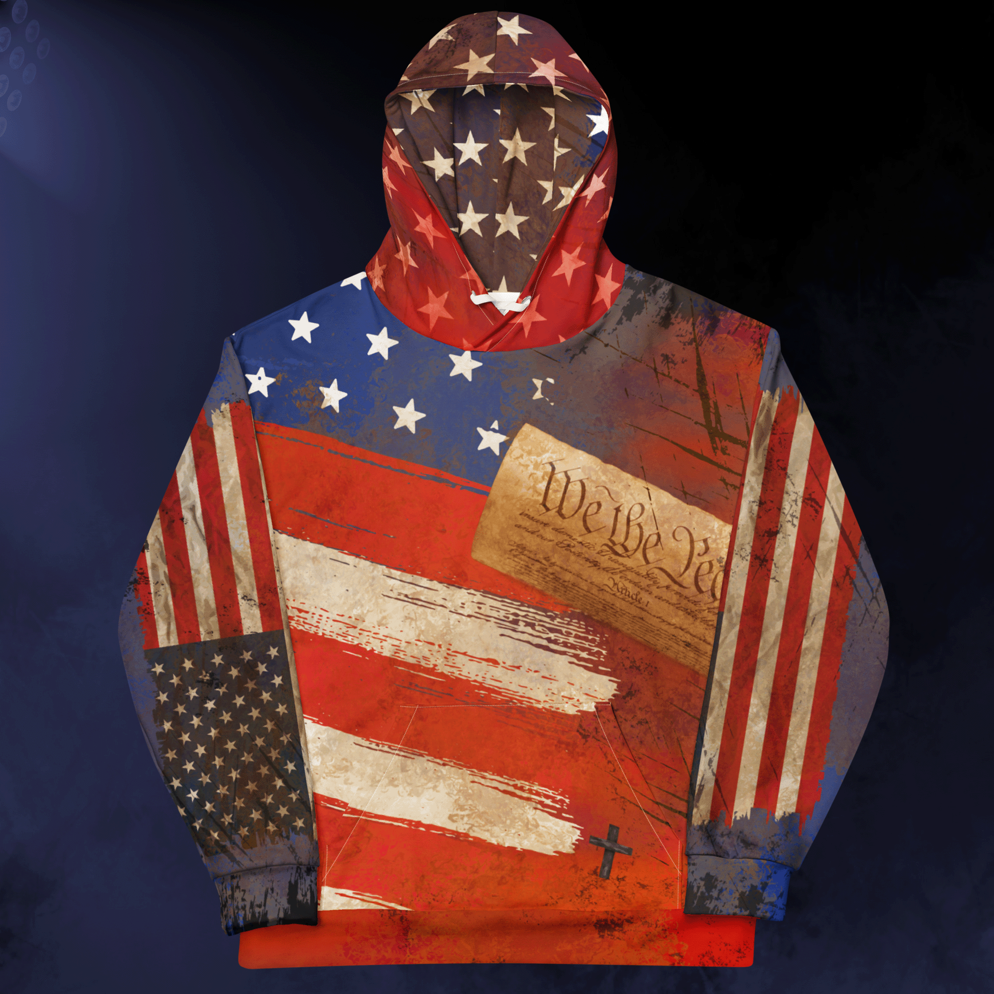 American Flag Streetwear Style Grunge Hoodie