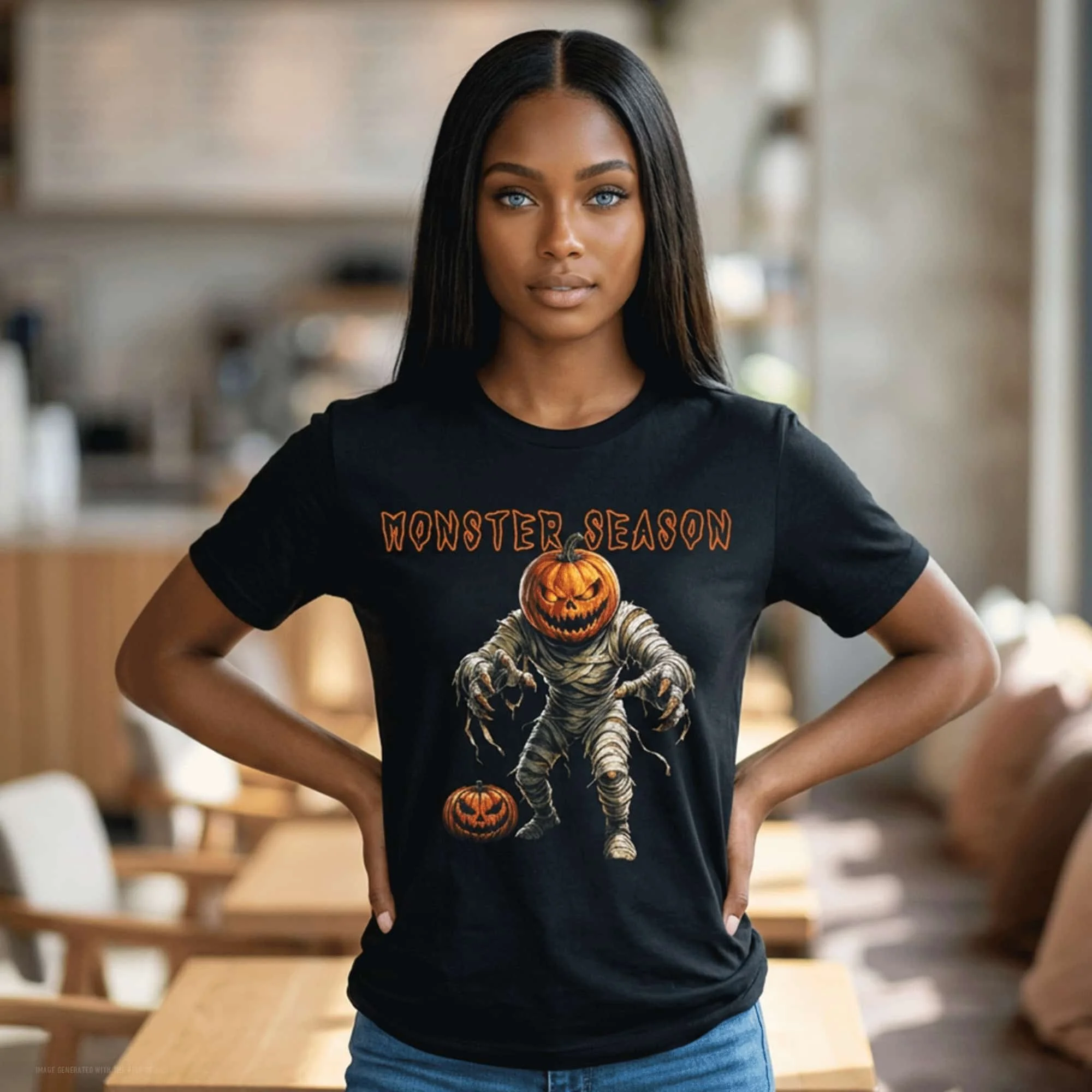 Pumpkin Head Monster Season Soft-style T‑Shirt