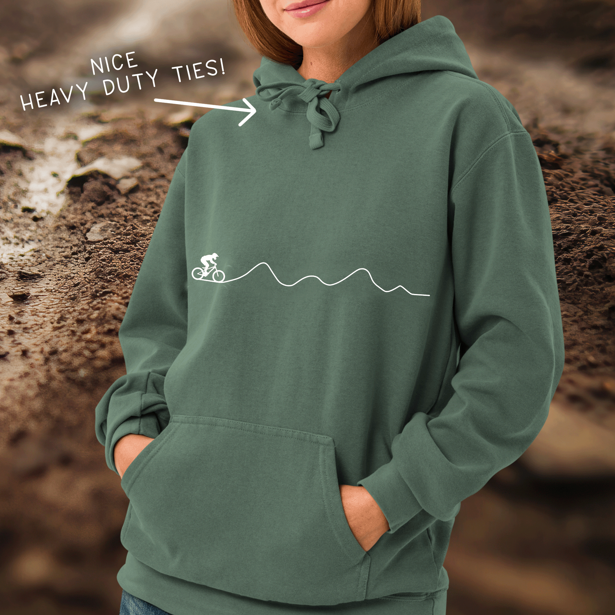 Minimalist Mountain Bike Hoodie