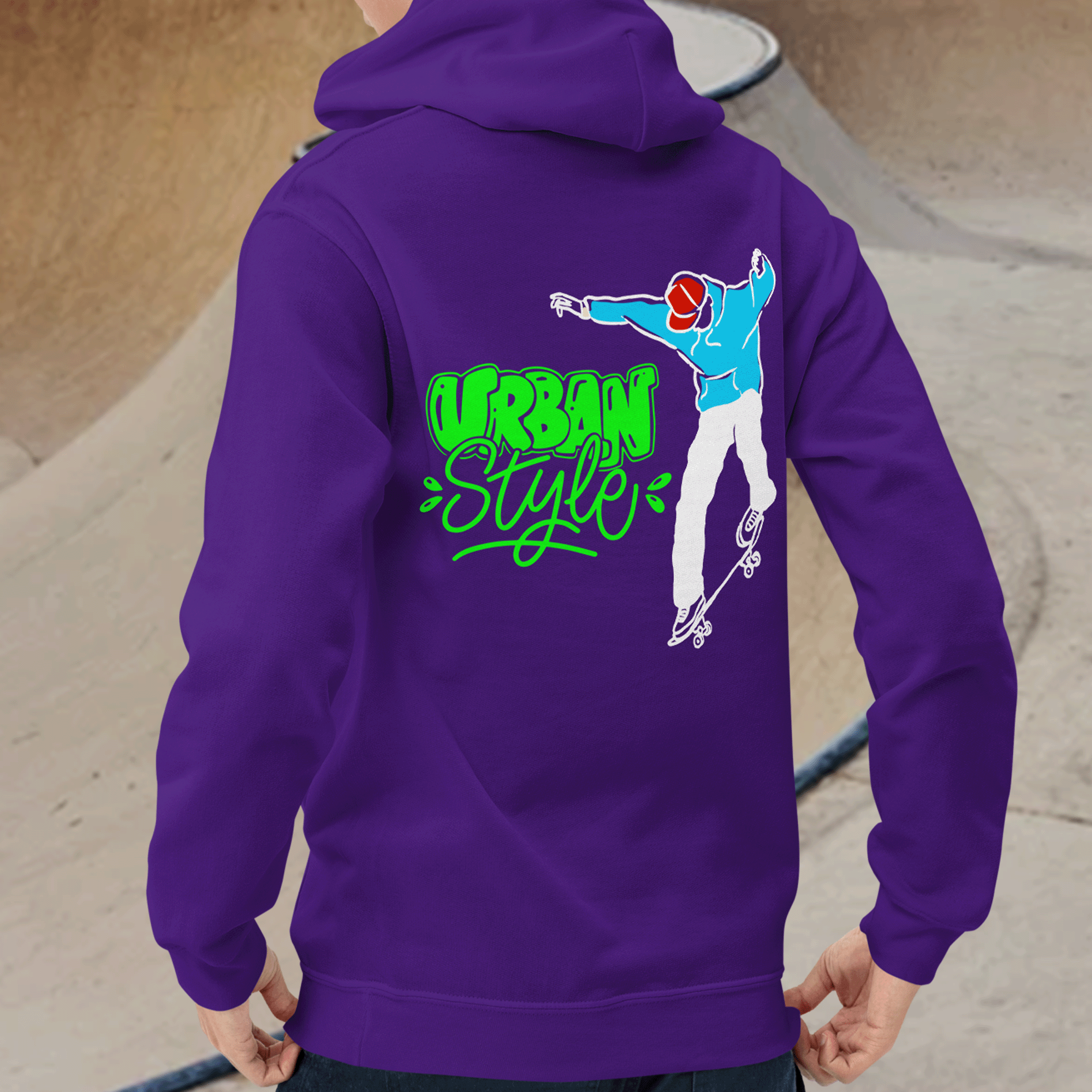 Urban Style Skateboarder Hoodie