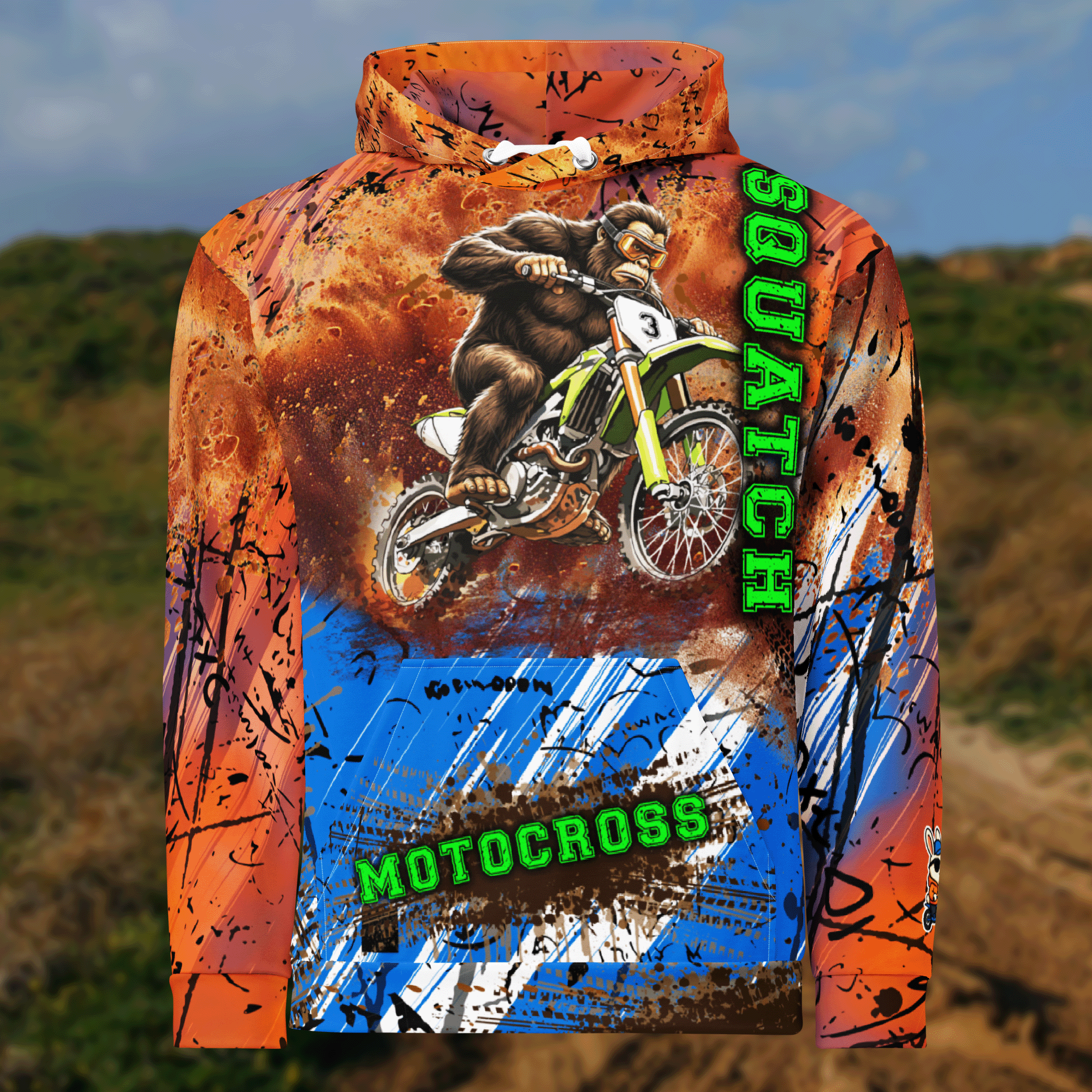 Motocross Sasquatch Unisex Cotton Hoodie