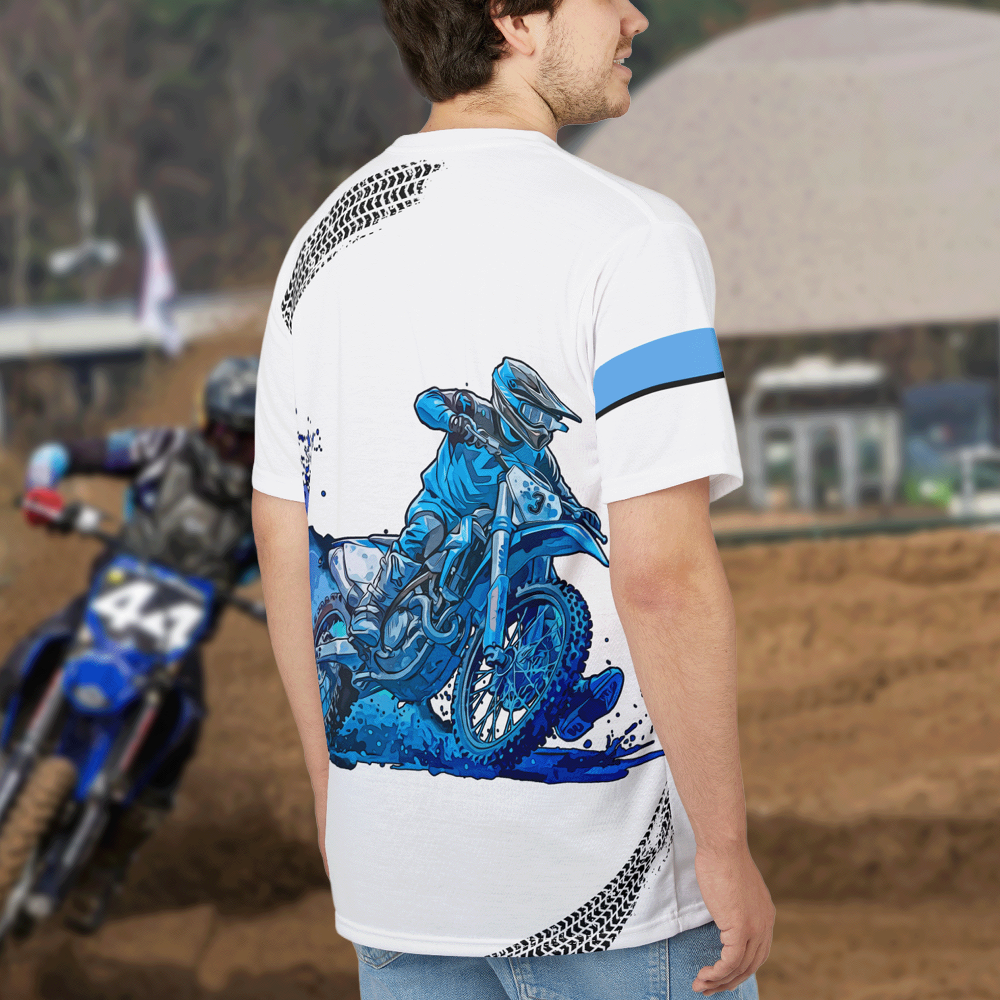 Motocross Rider Tire-Track Tee