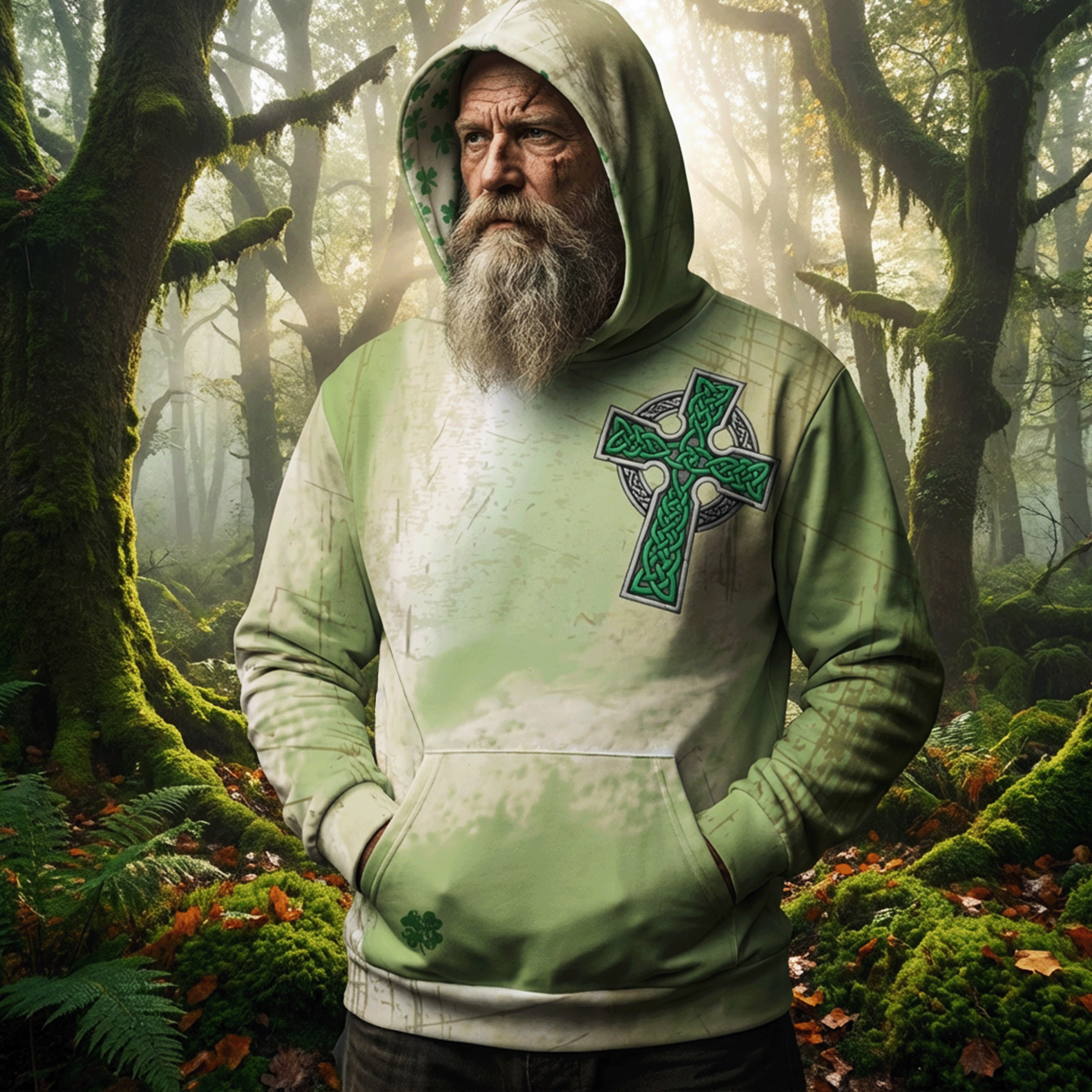 Celtic Cross Irish Hoodie