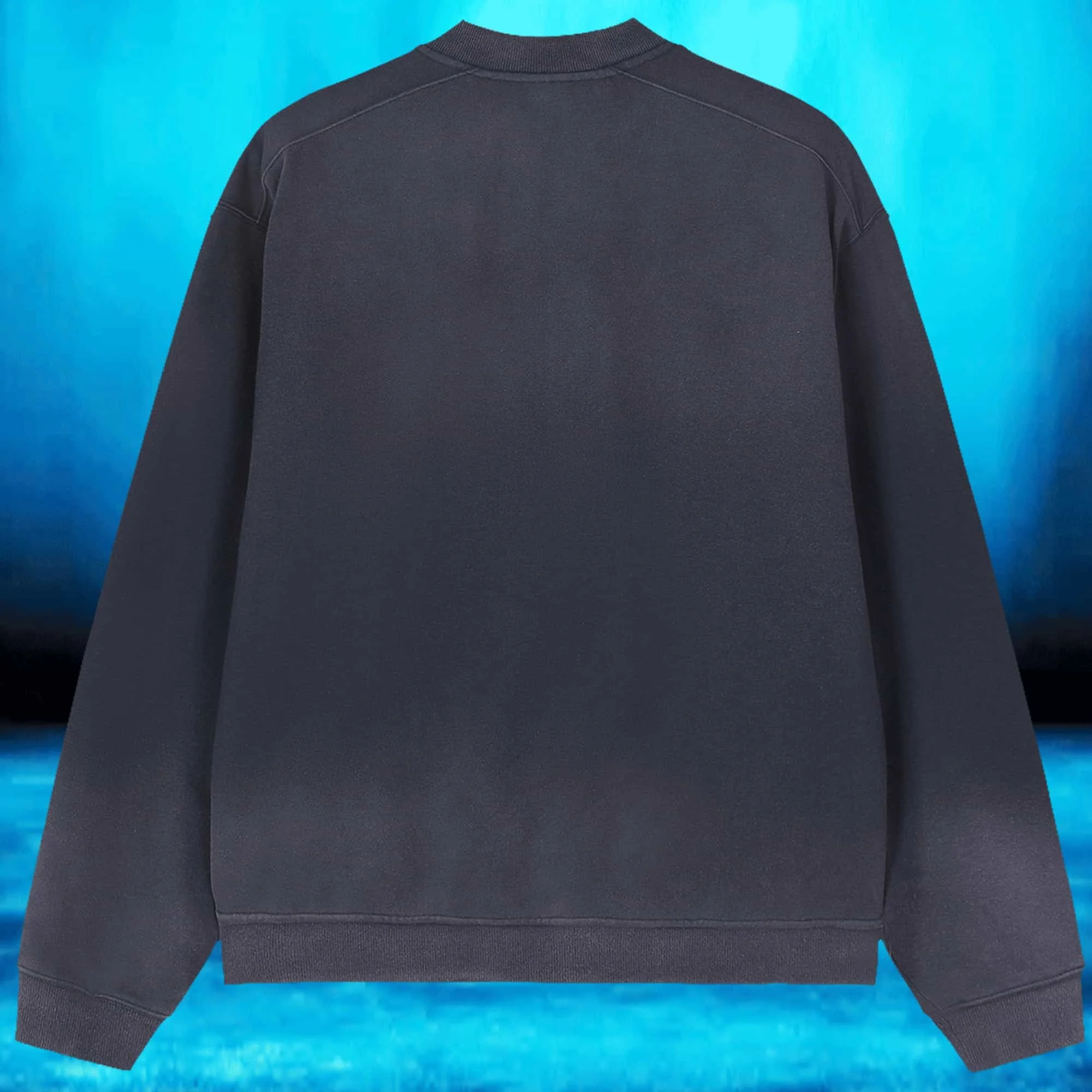 Grunge Number 8 Sun Faded Heavyweight Baseball Jacket