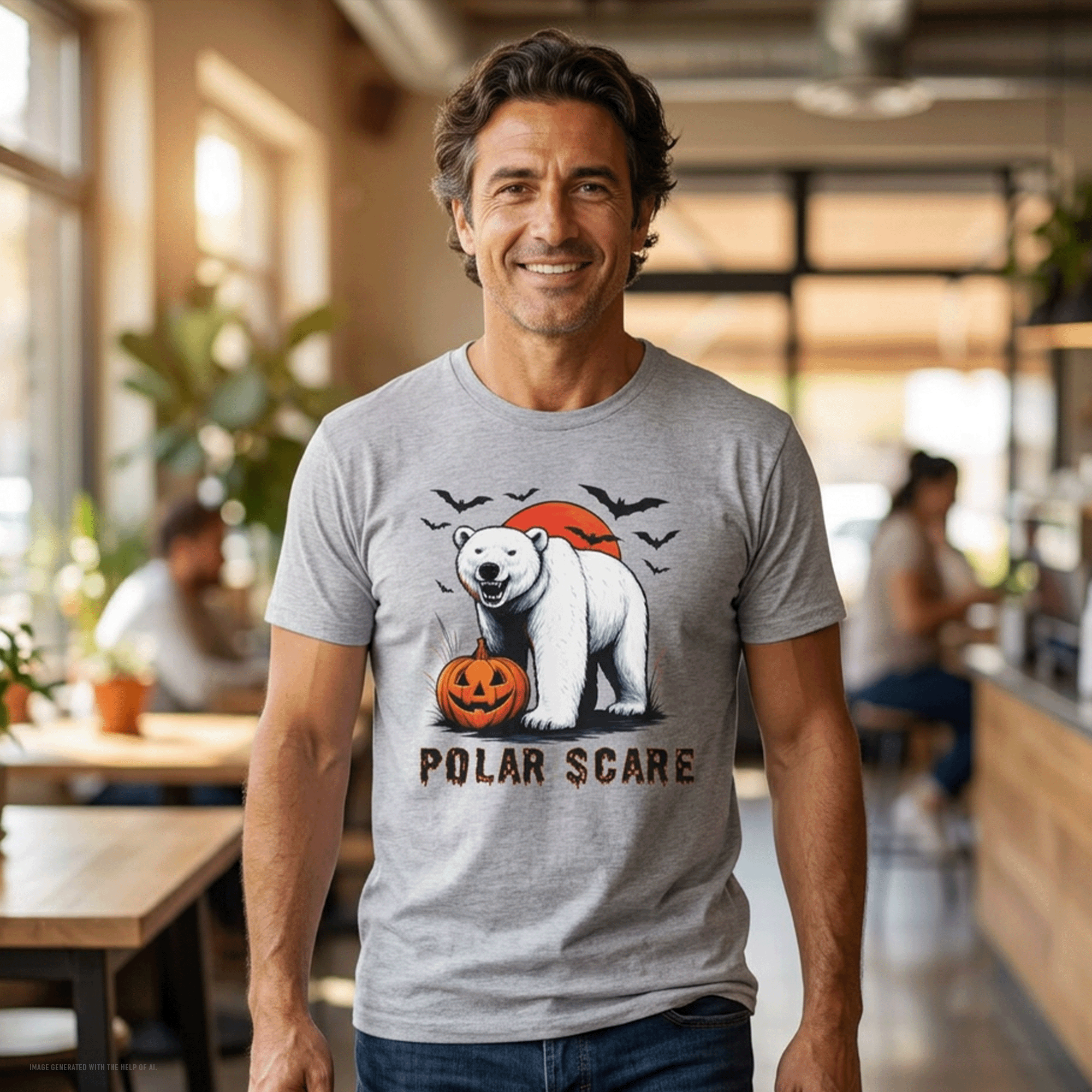 Halloween Polar Bear Graphic Tee