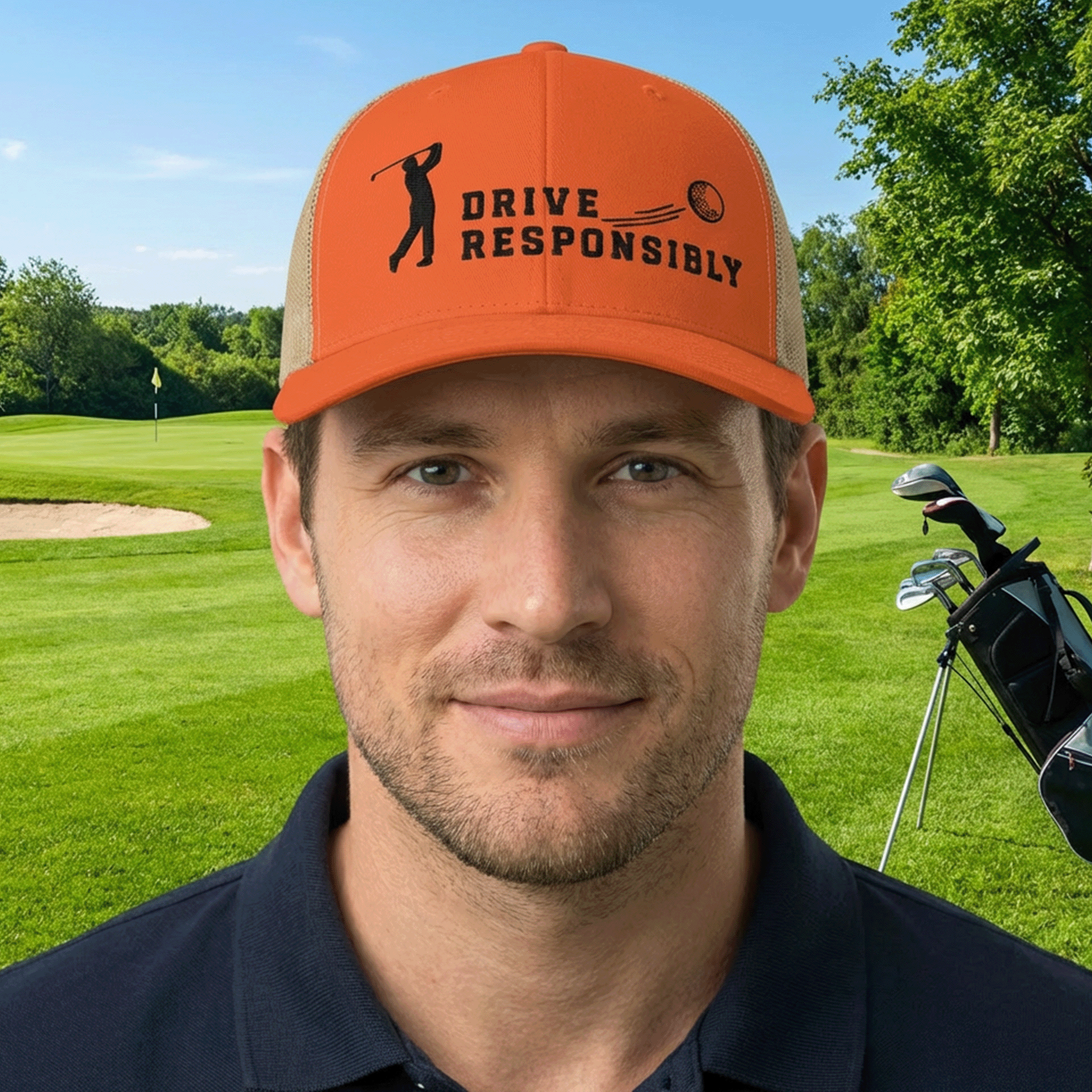 Funny Embroidered Golf Trucker Cap