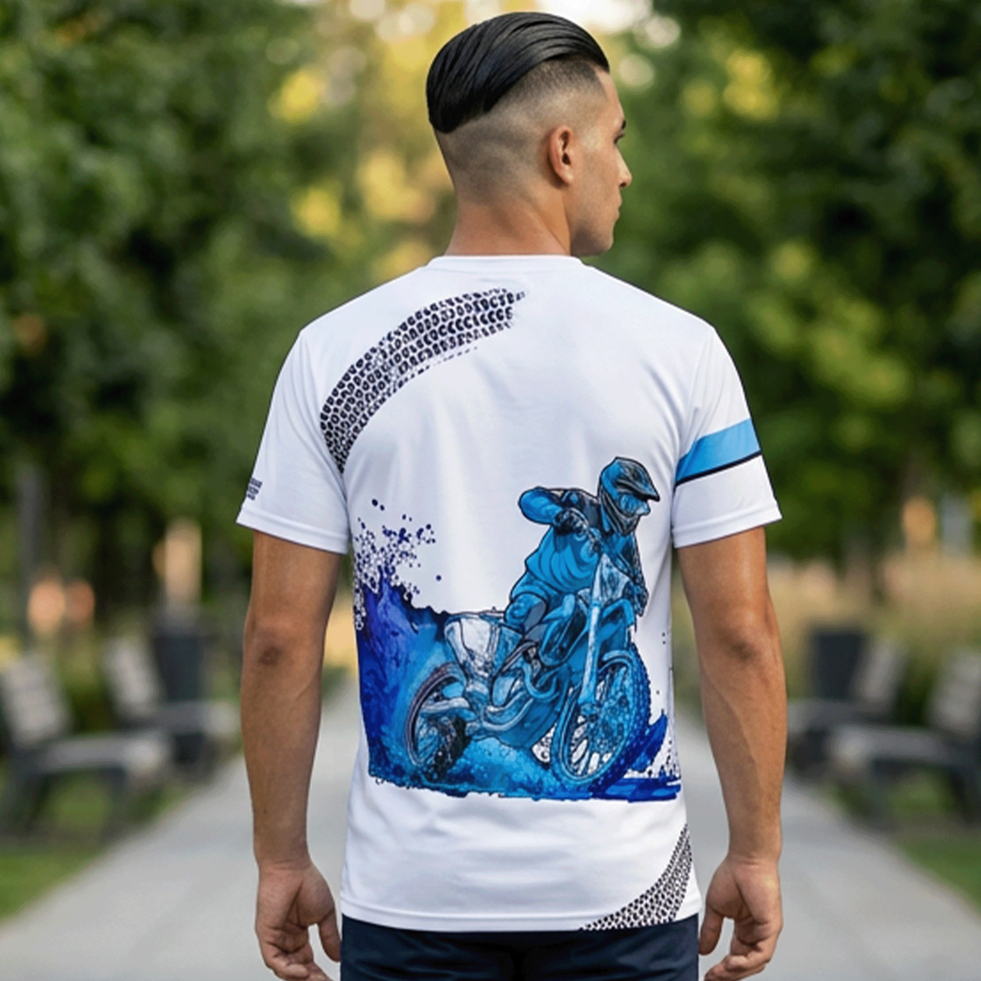 Motocross Rider Tire-Track Tee