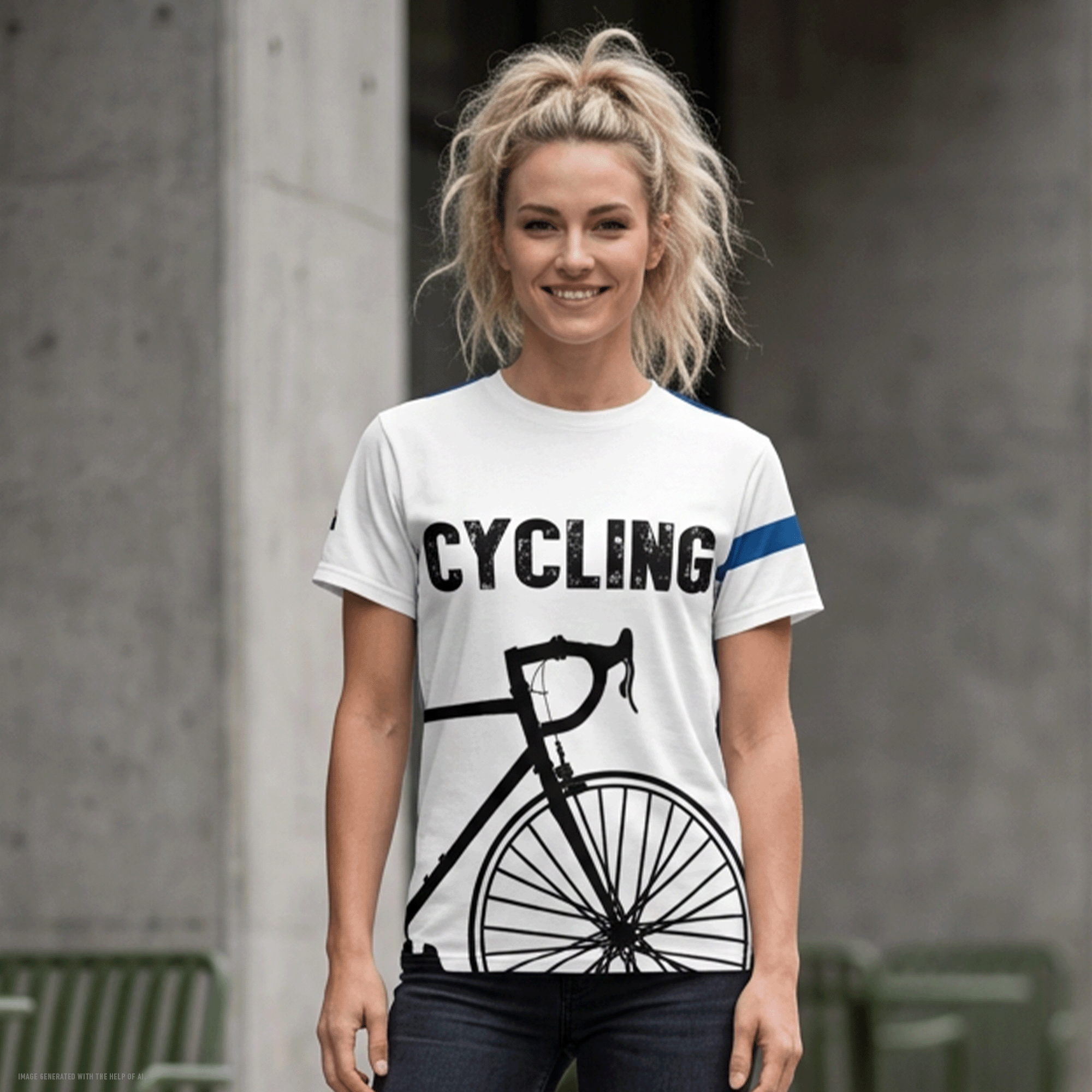 Cycling All Over Print Moisture-Wicking Unisex Tee