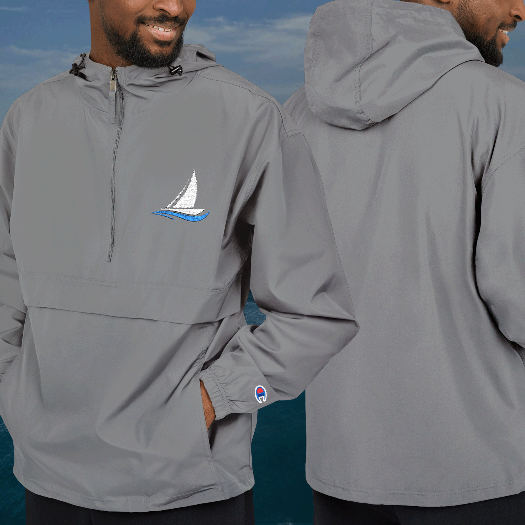 Sailboat Packable Champion Anorak Jacket
