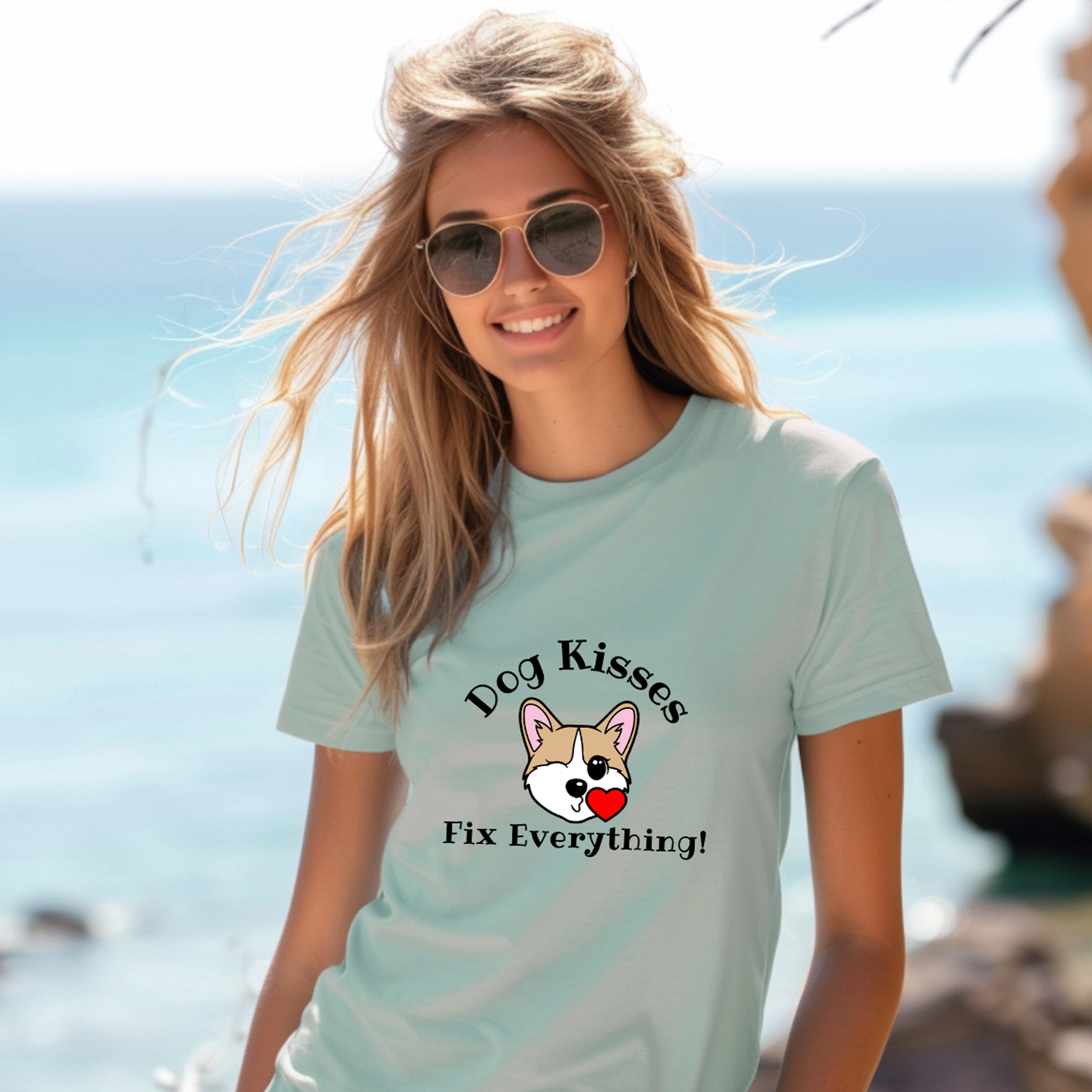 Dog Kisses Fix Everything T-shirt