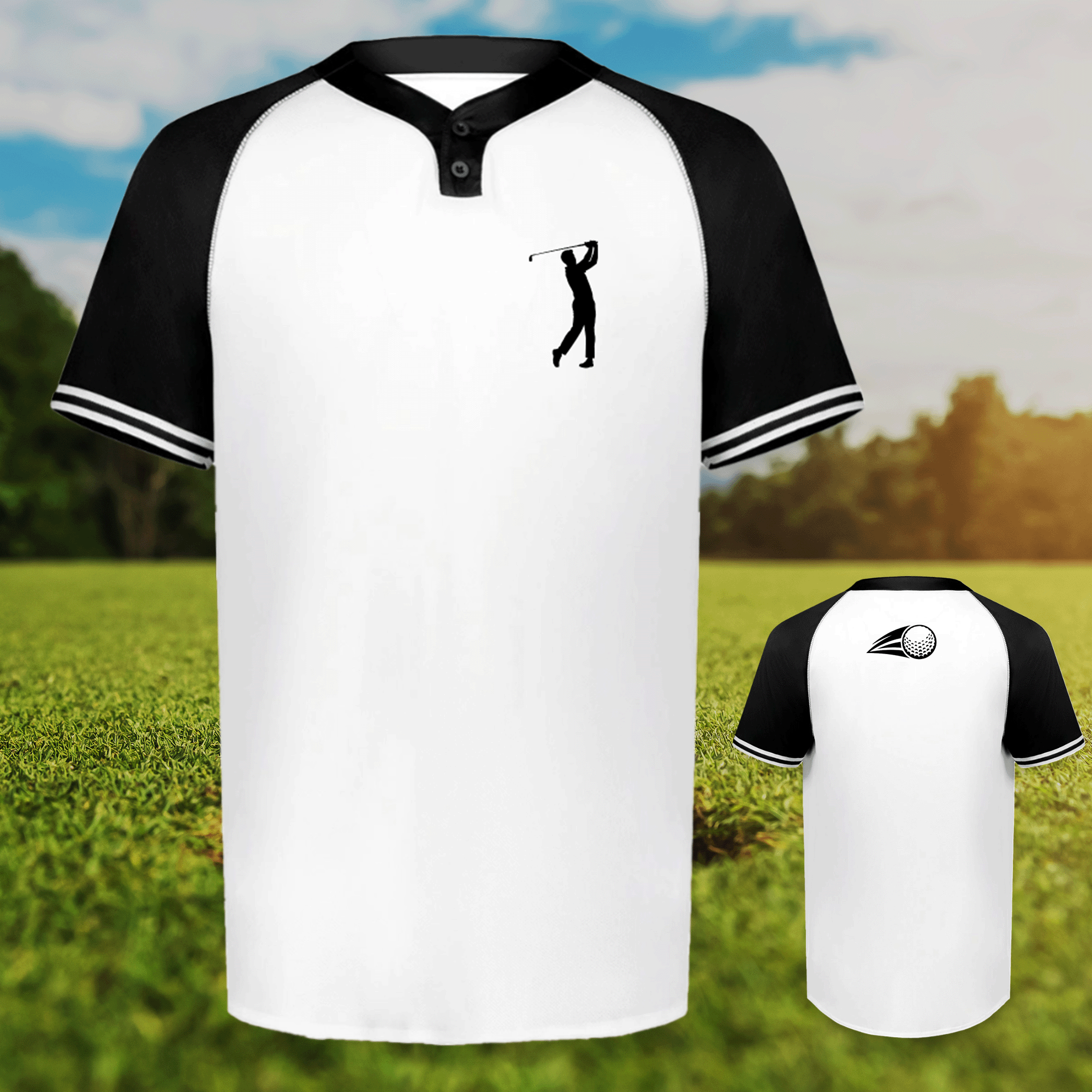 Men's Augusta Sportswear Golfer Cutter Henley Jersey
