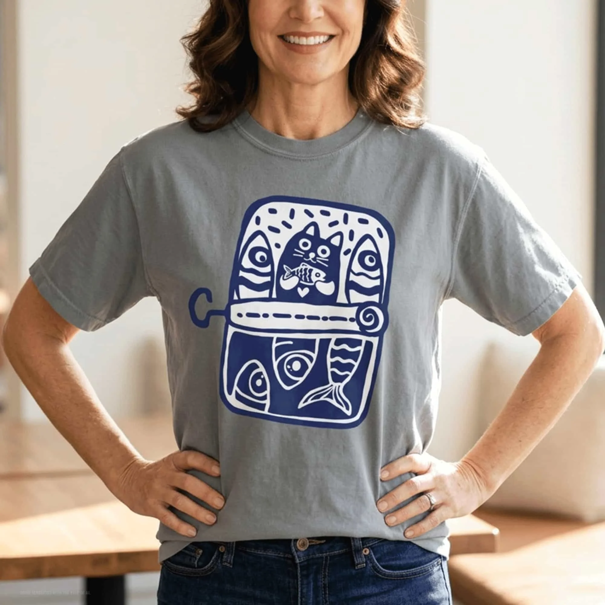 Sardine Can Kitty Unisex T-Shirt