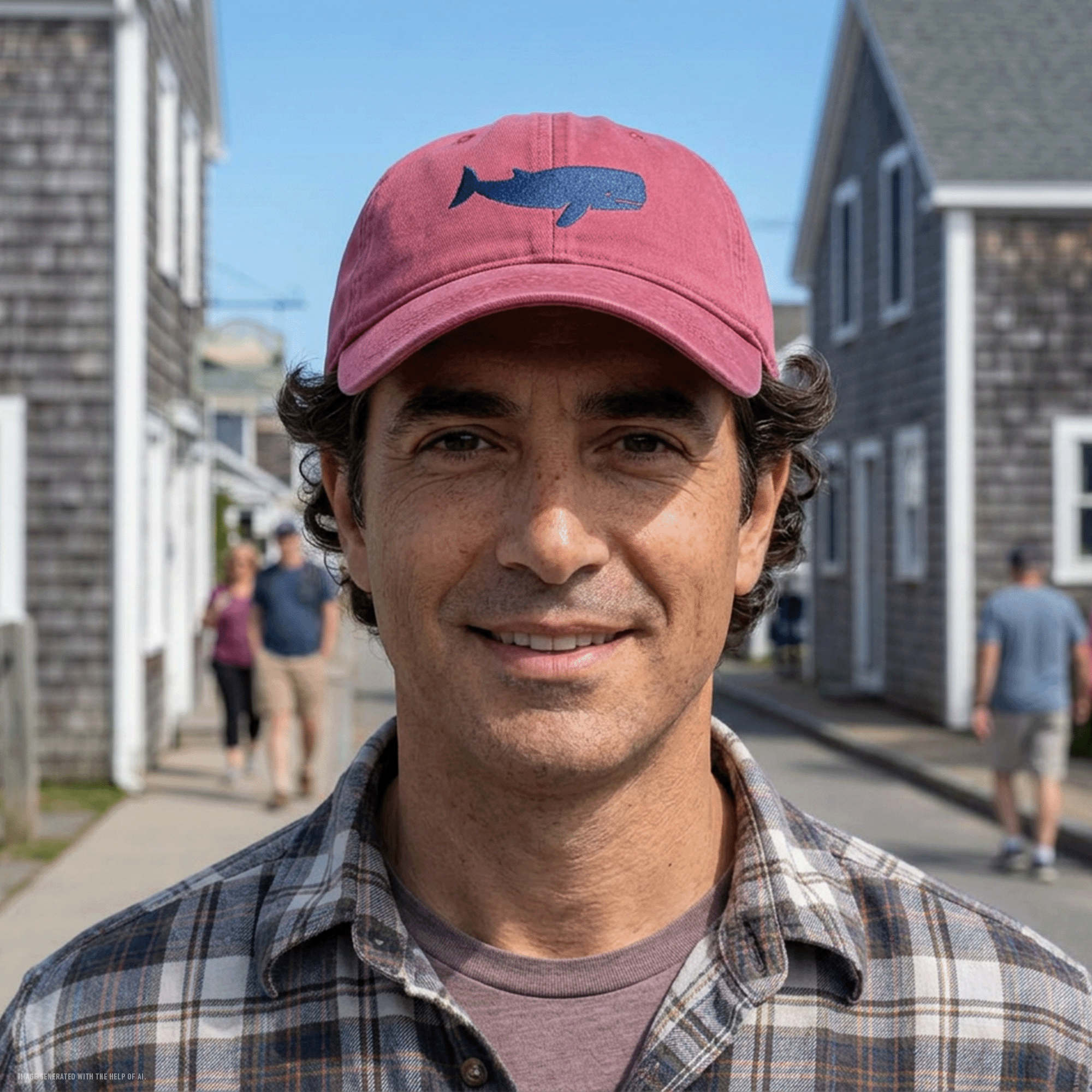 Embroidered Blue Whale Coastal Washed Cap