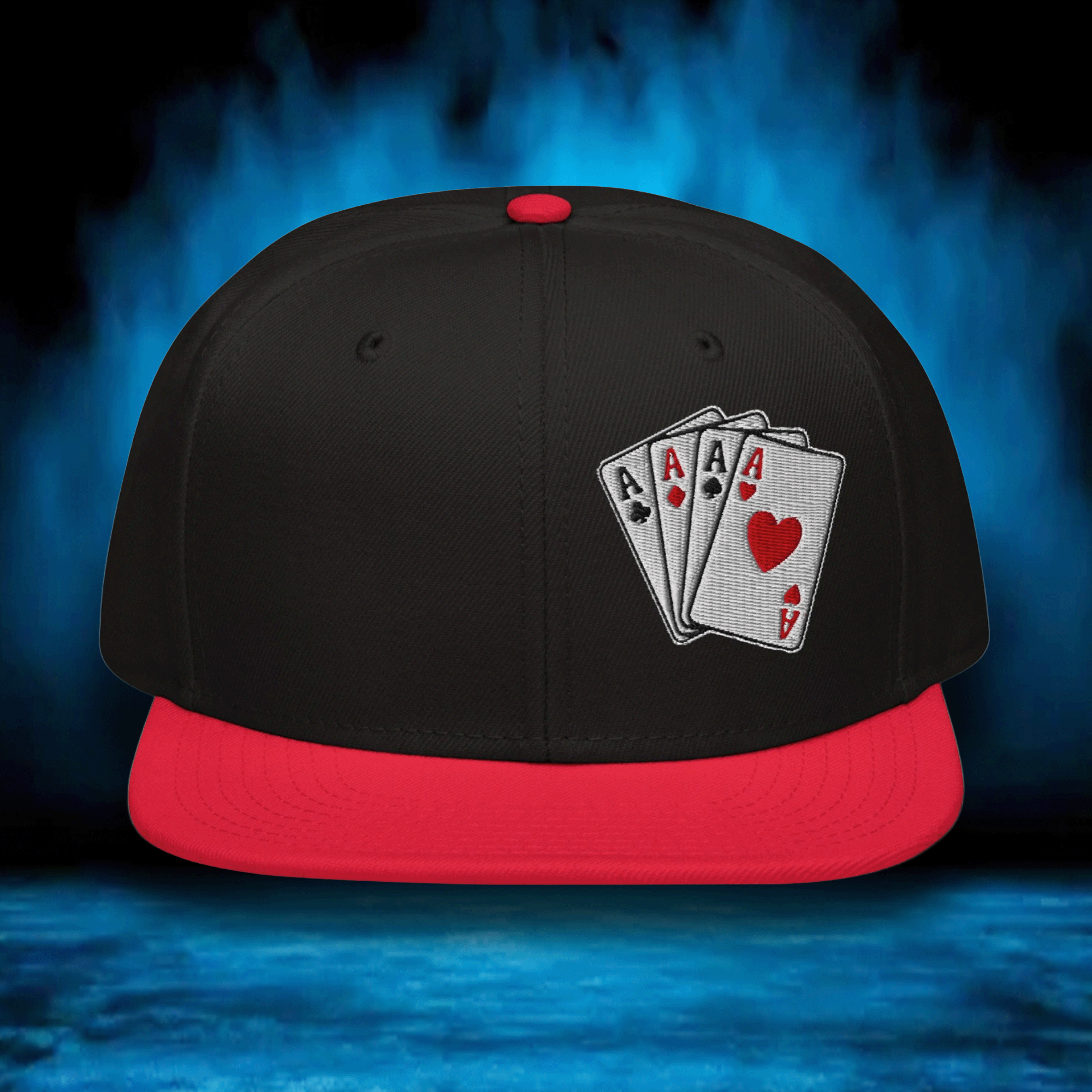 Embroidered Ace Cards Snapback Cap