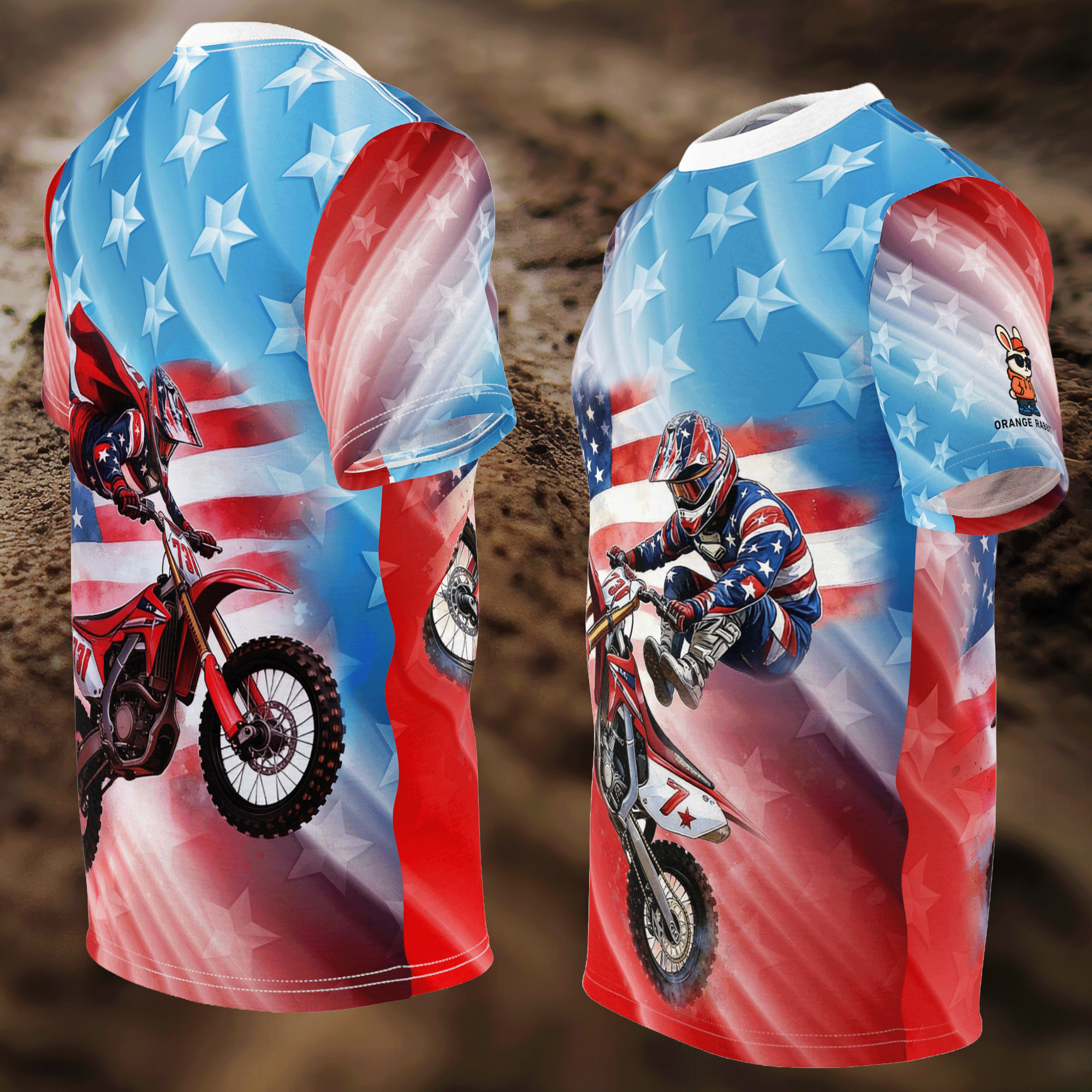 Patriotic Motocross Tee