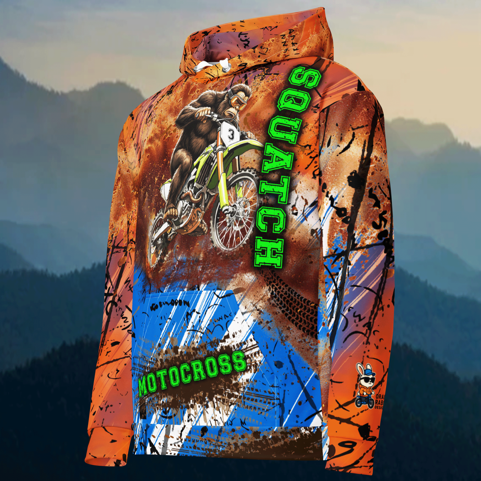 Motocross Sasquatch Unisex Cotton Hoodie