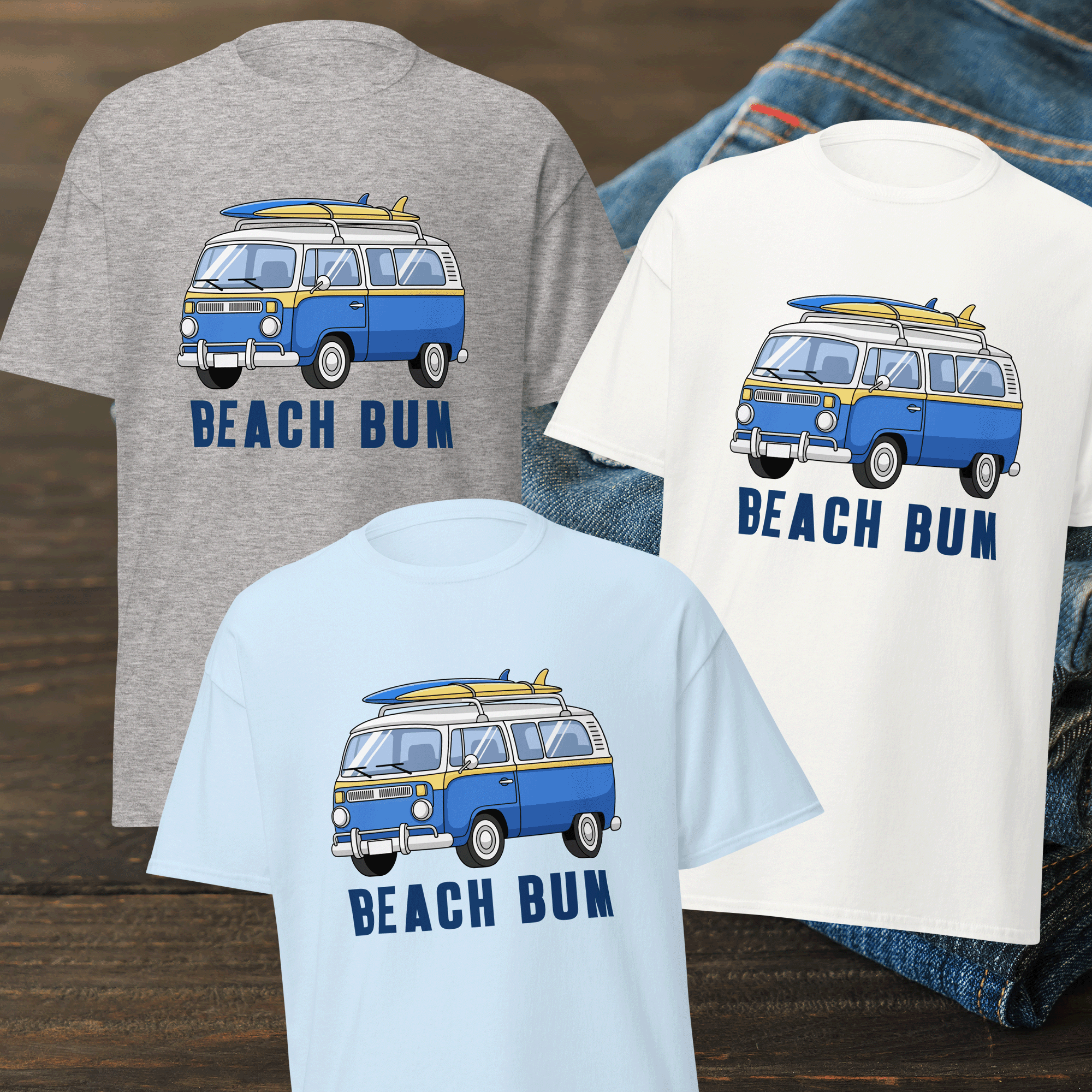 Beach Bum Surf Van T-Shirt