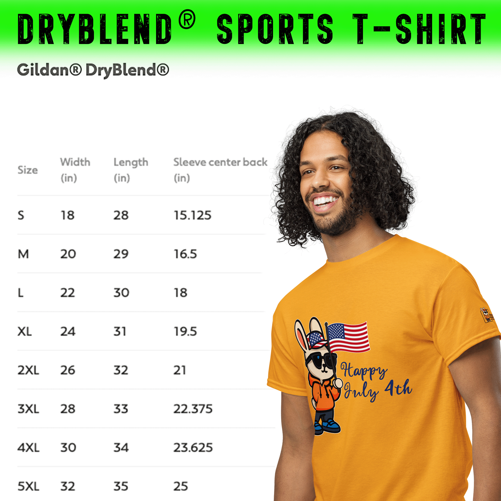 Orange Rabbit July 4th DryBlend® T-Shirt