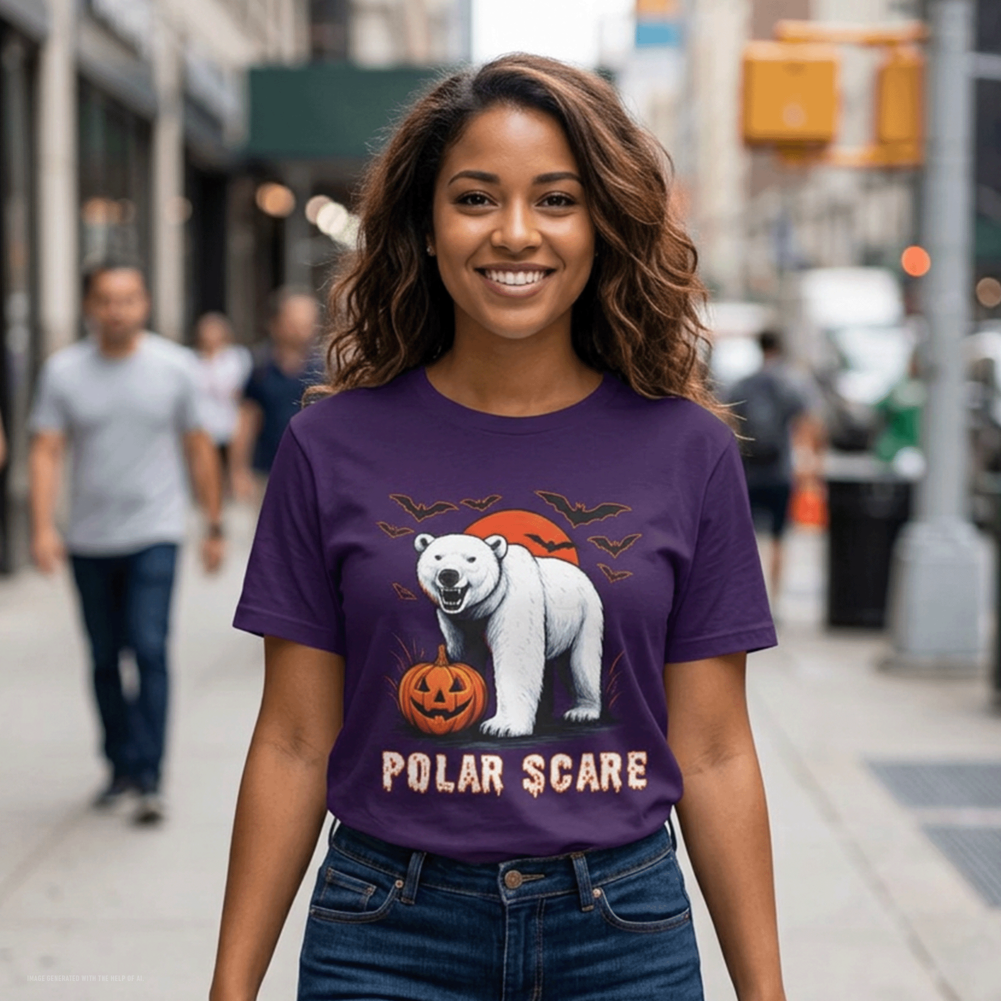 Halloween Polar Bear Graphic Tee