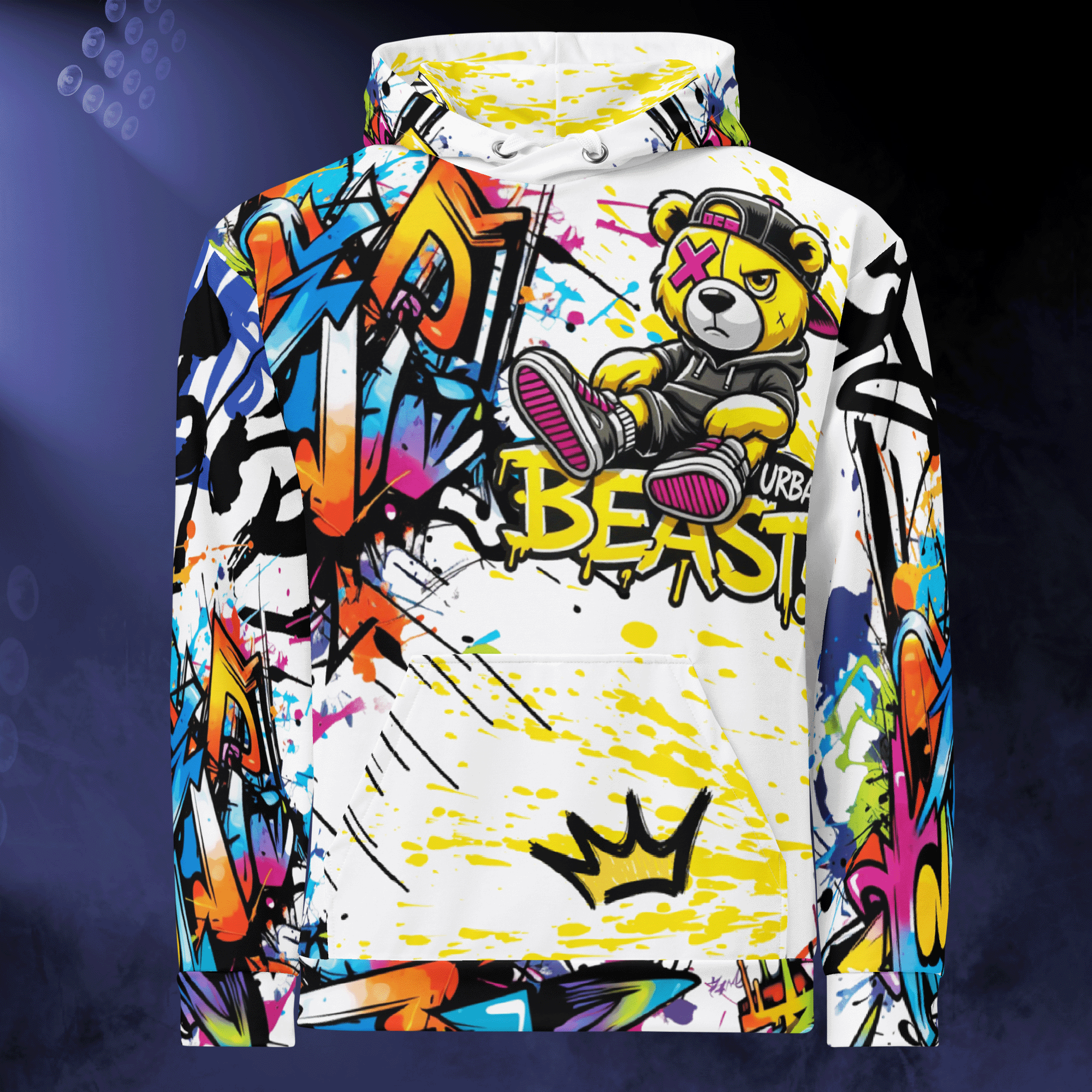 Graffiti Bear Streetwear Hoodie