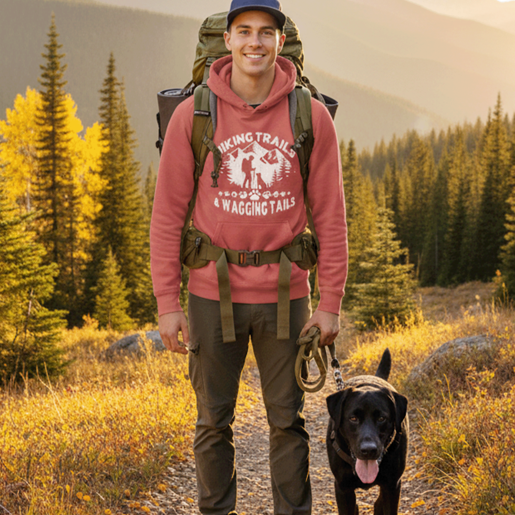 Hiking with Dogs Comfort Colors Hoodie