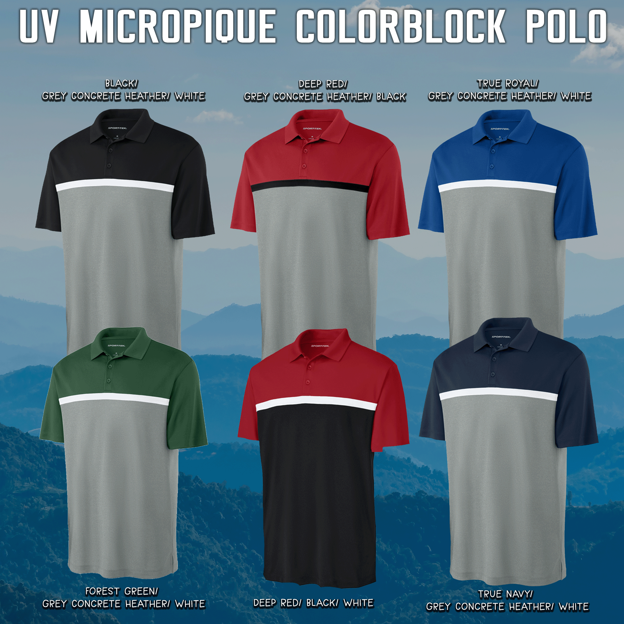 Personalized Number Sport-tek Colorblock Polo
