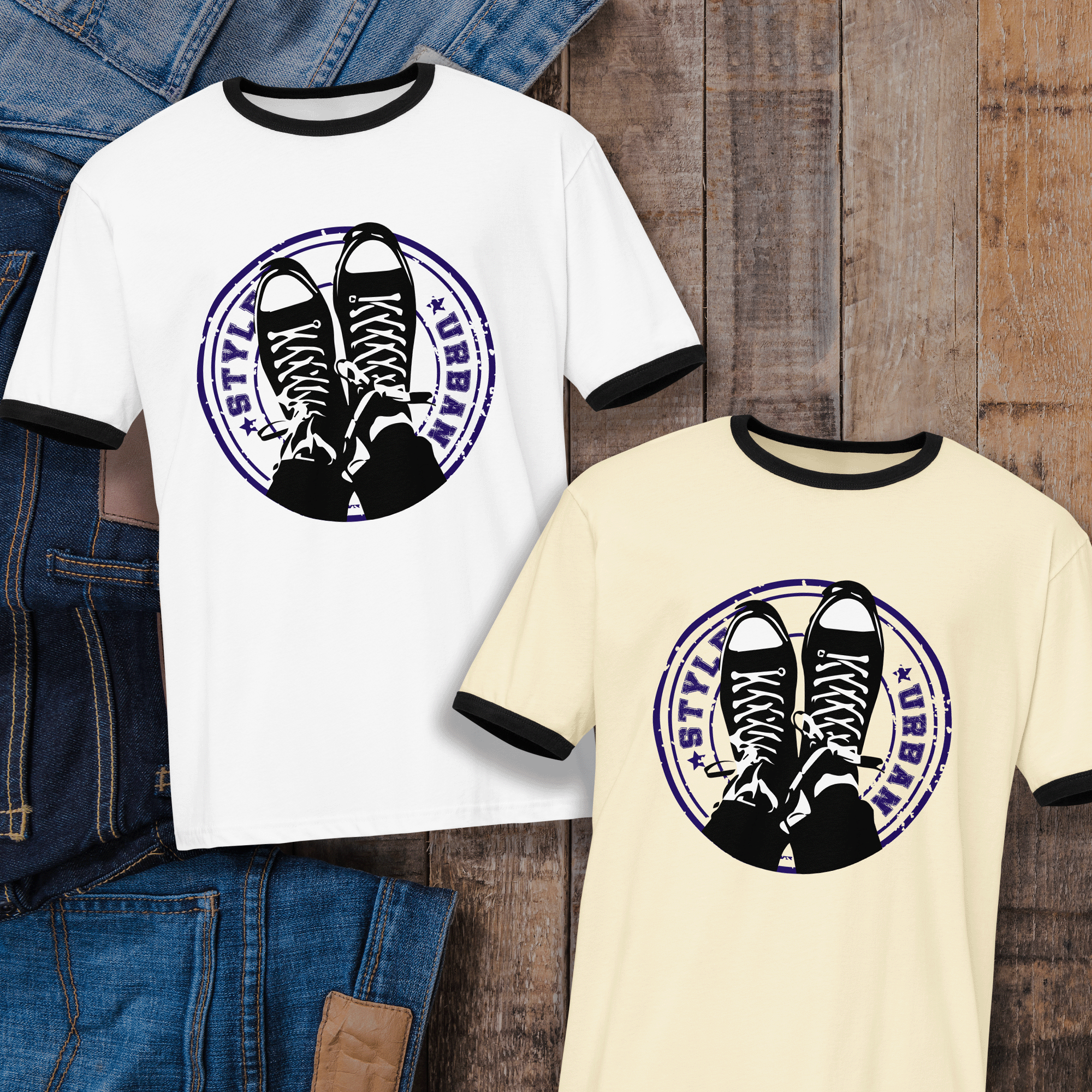 Urban Style Sneakers Ringer T-shirt
