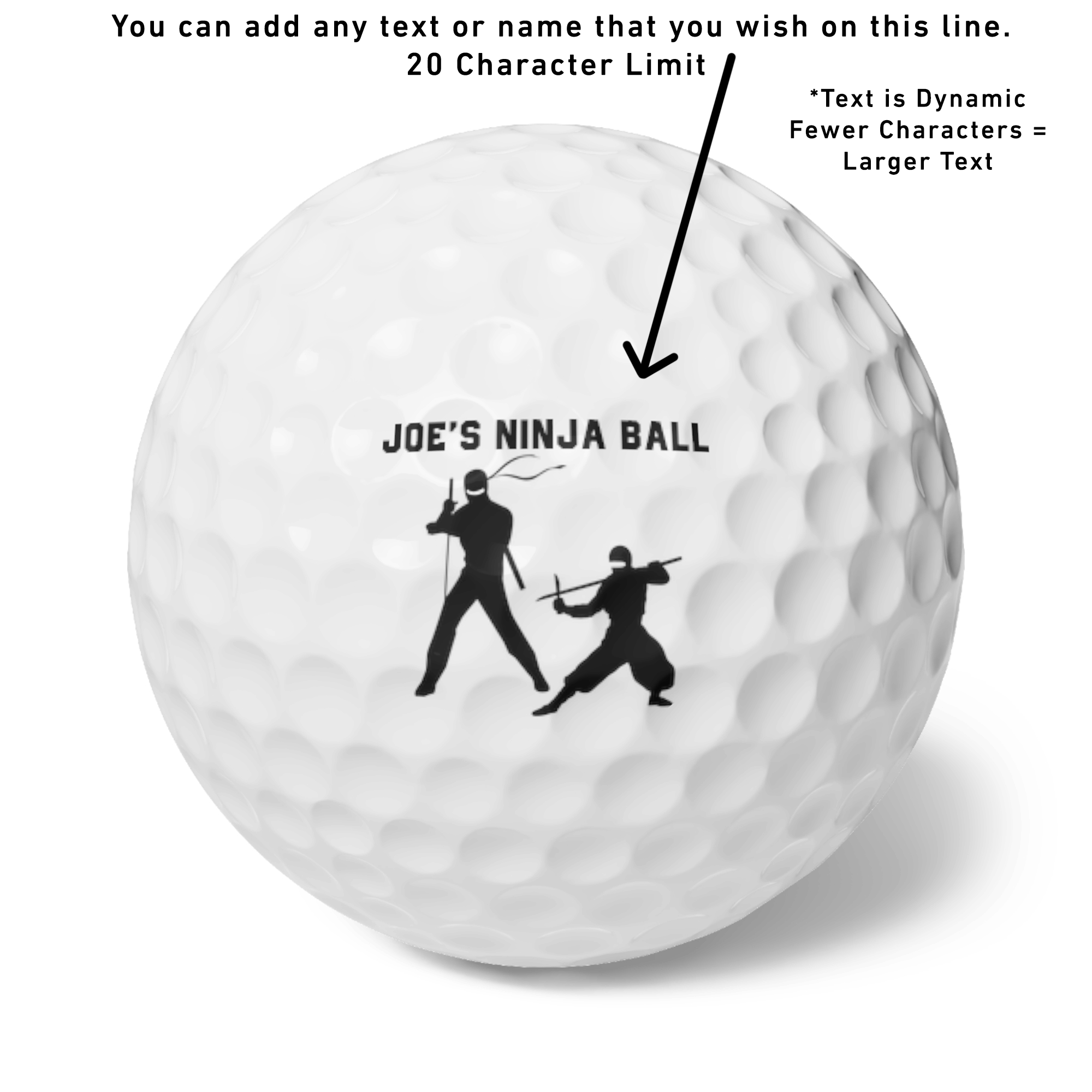 PERSONALIZED Ninja Golf Balls