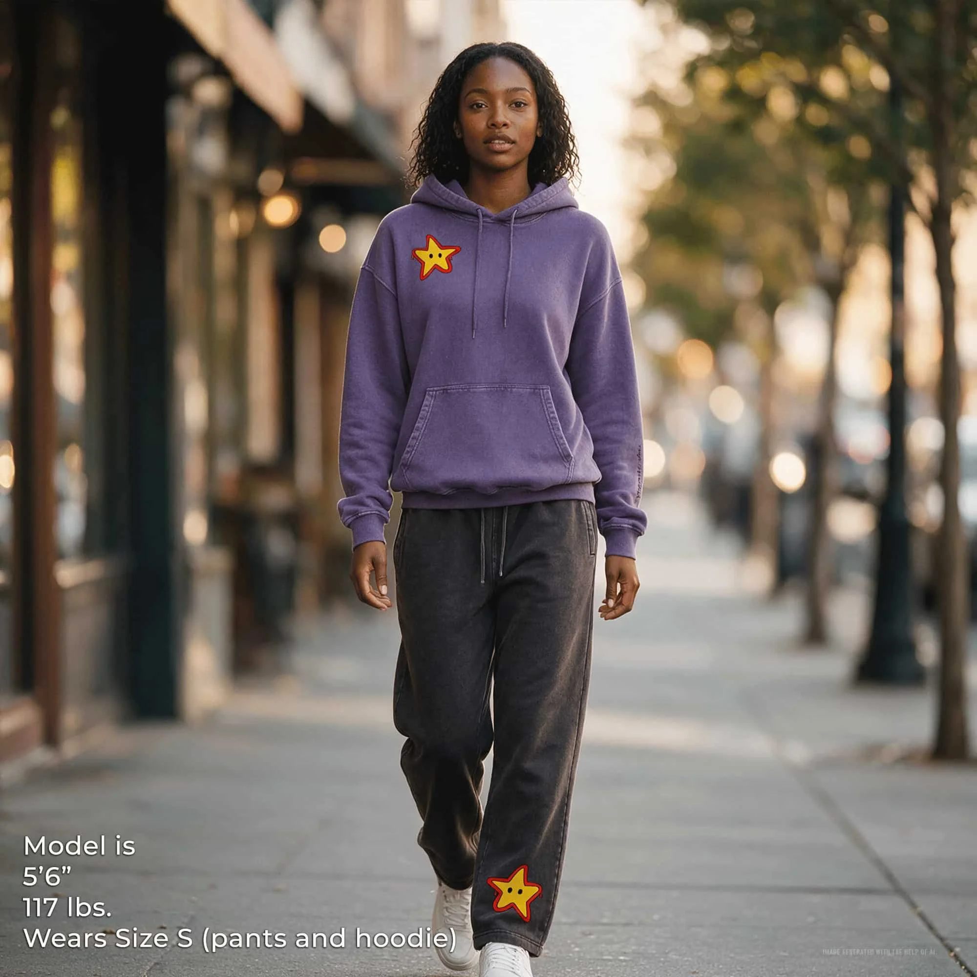 Snow Washed Star Fleece Hoodie & Sweatpants